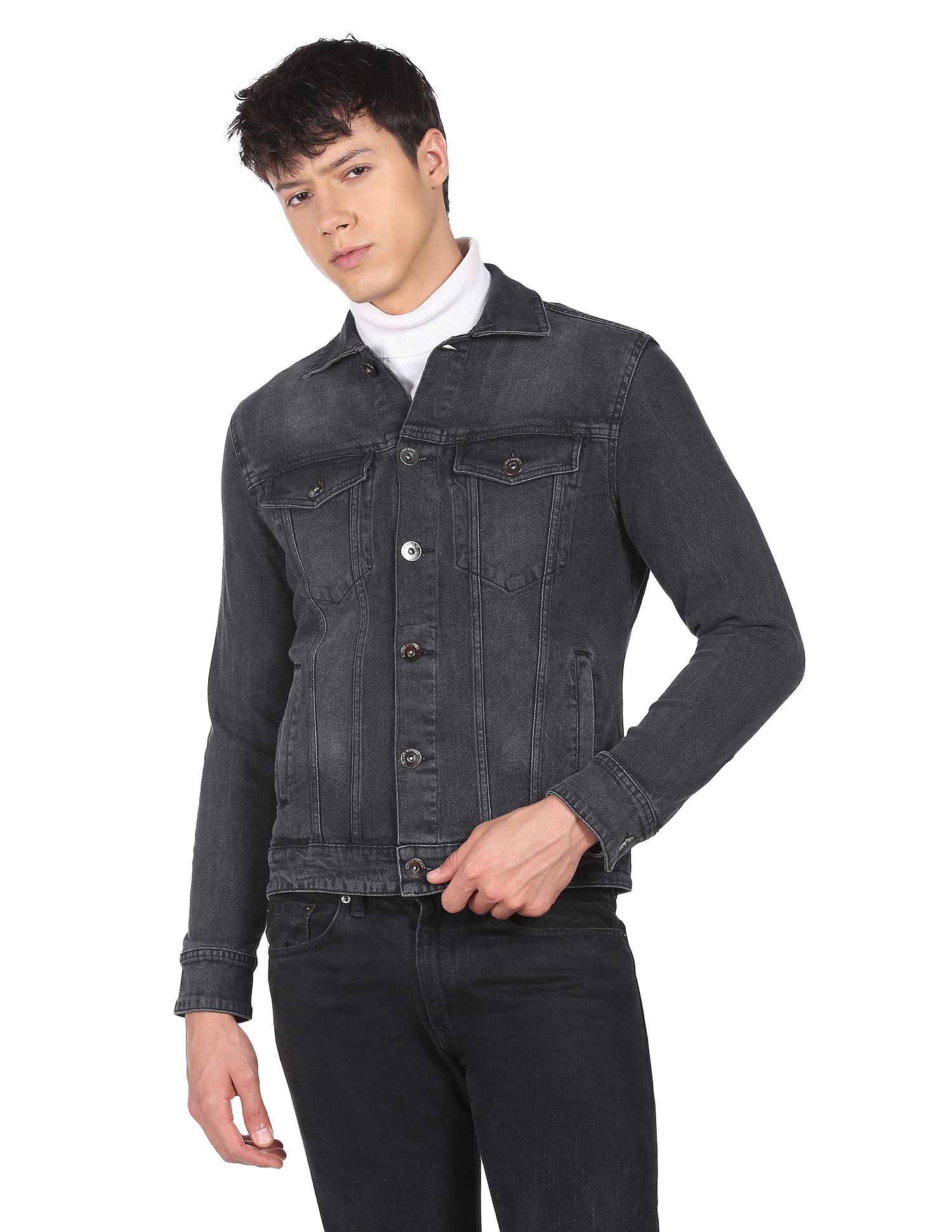 Flying Machine Washed Denim Jacket