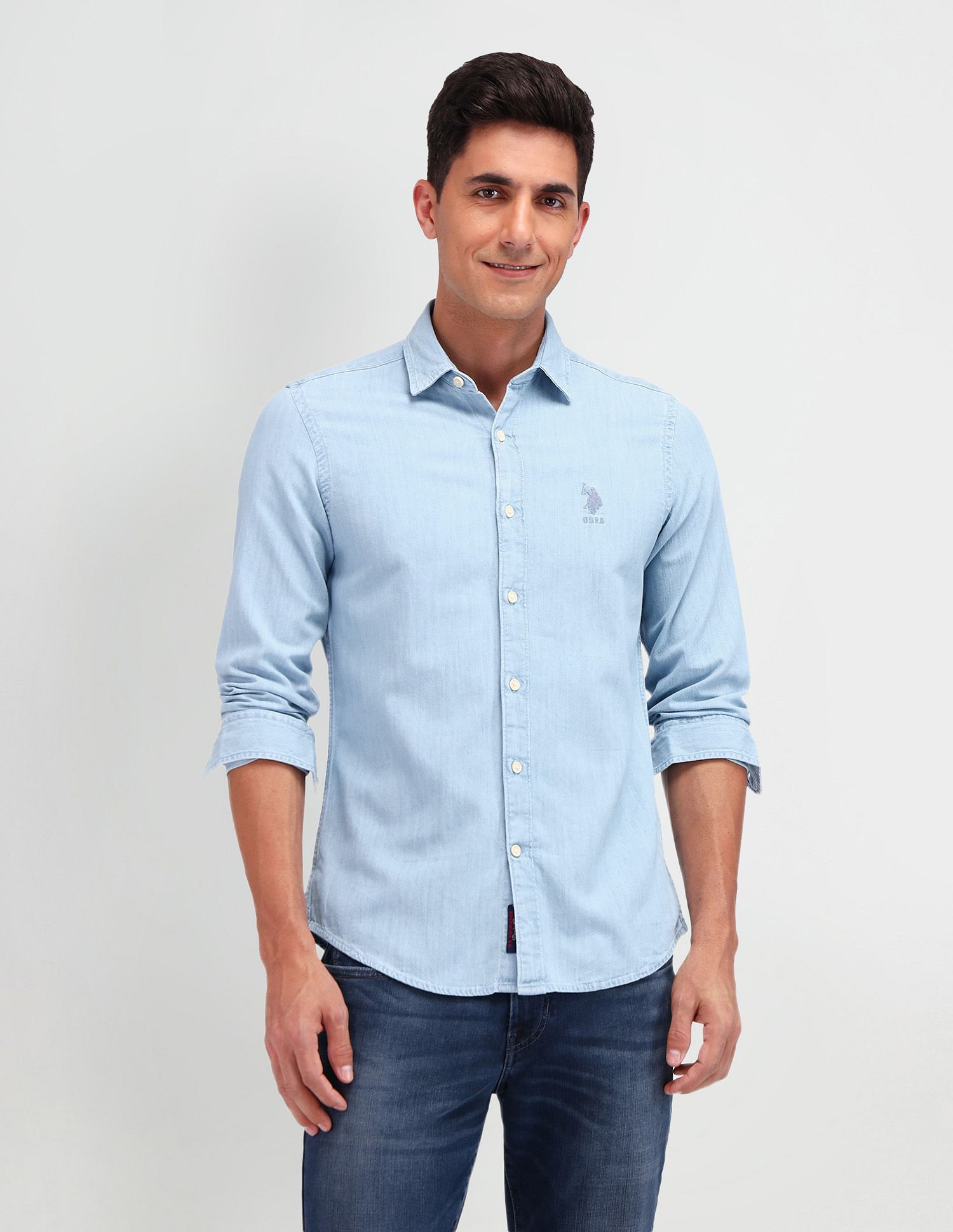 U.S. Polo Assn. Denim Co. Slim Fit Chambray Shirt