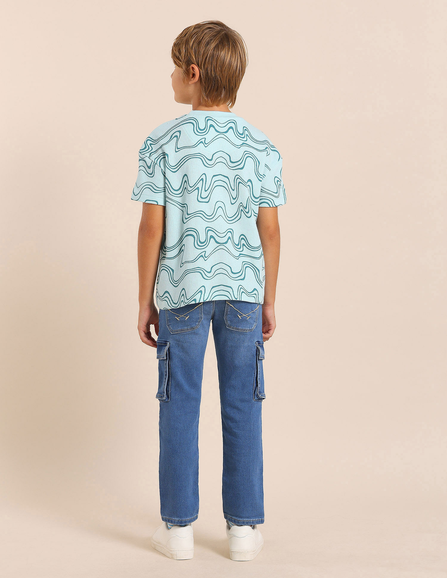 U.S. Polo Assn. Kids Boys Abstract Printed Regular Fit T-Shirt