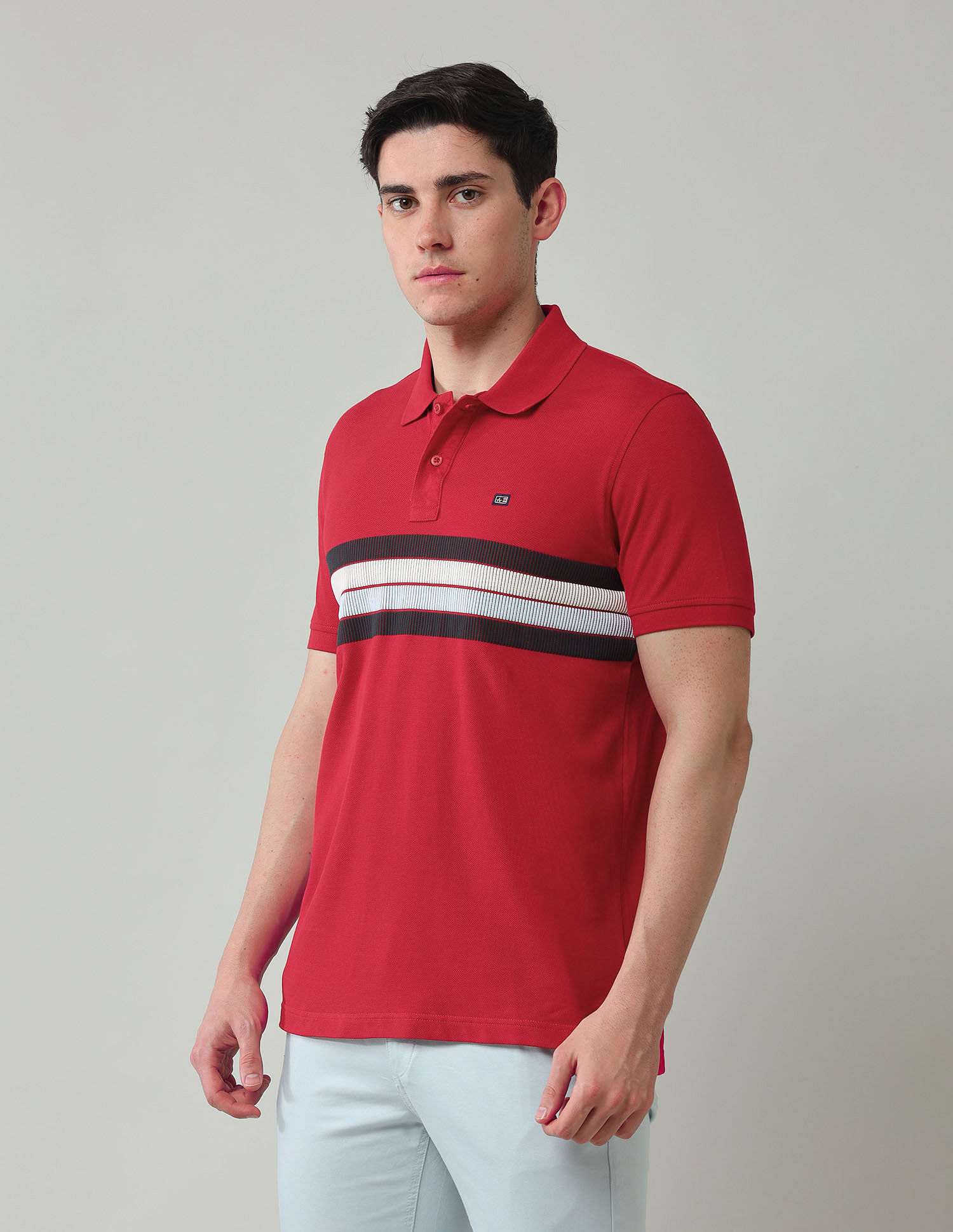 Arrow Sport Horizontal Striped Regular Fit Polo Shirt