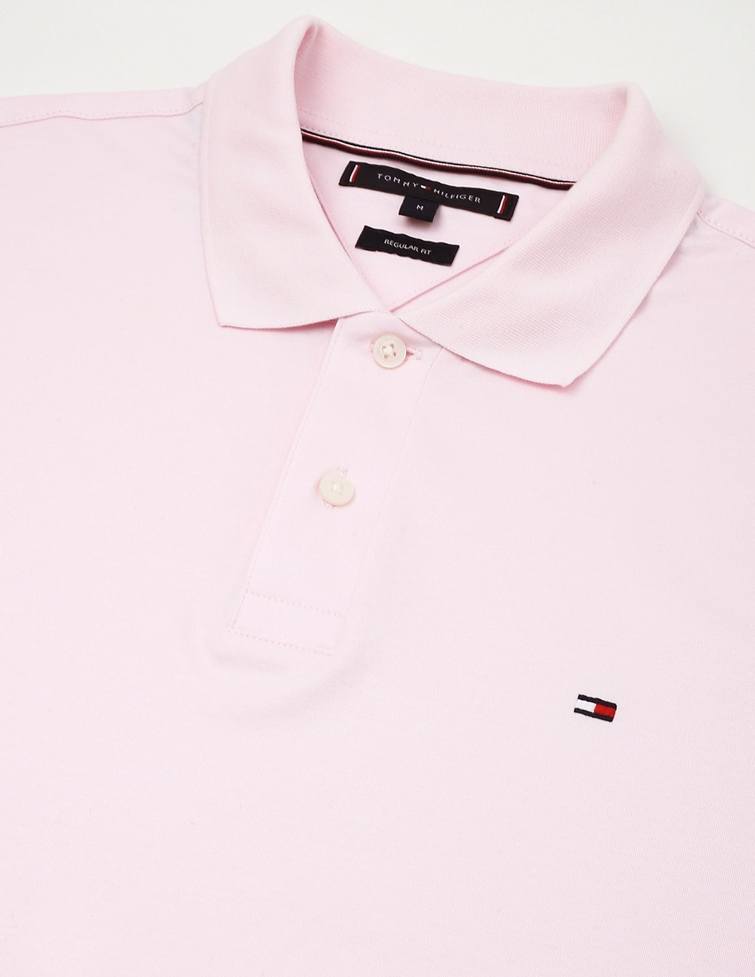 Tommy Hilfiger Solid Regular-Fit Cotton Polo Shirt