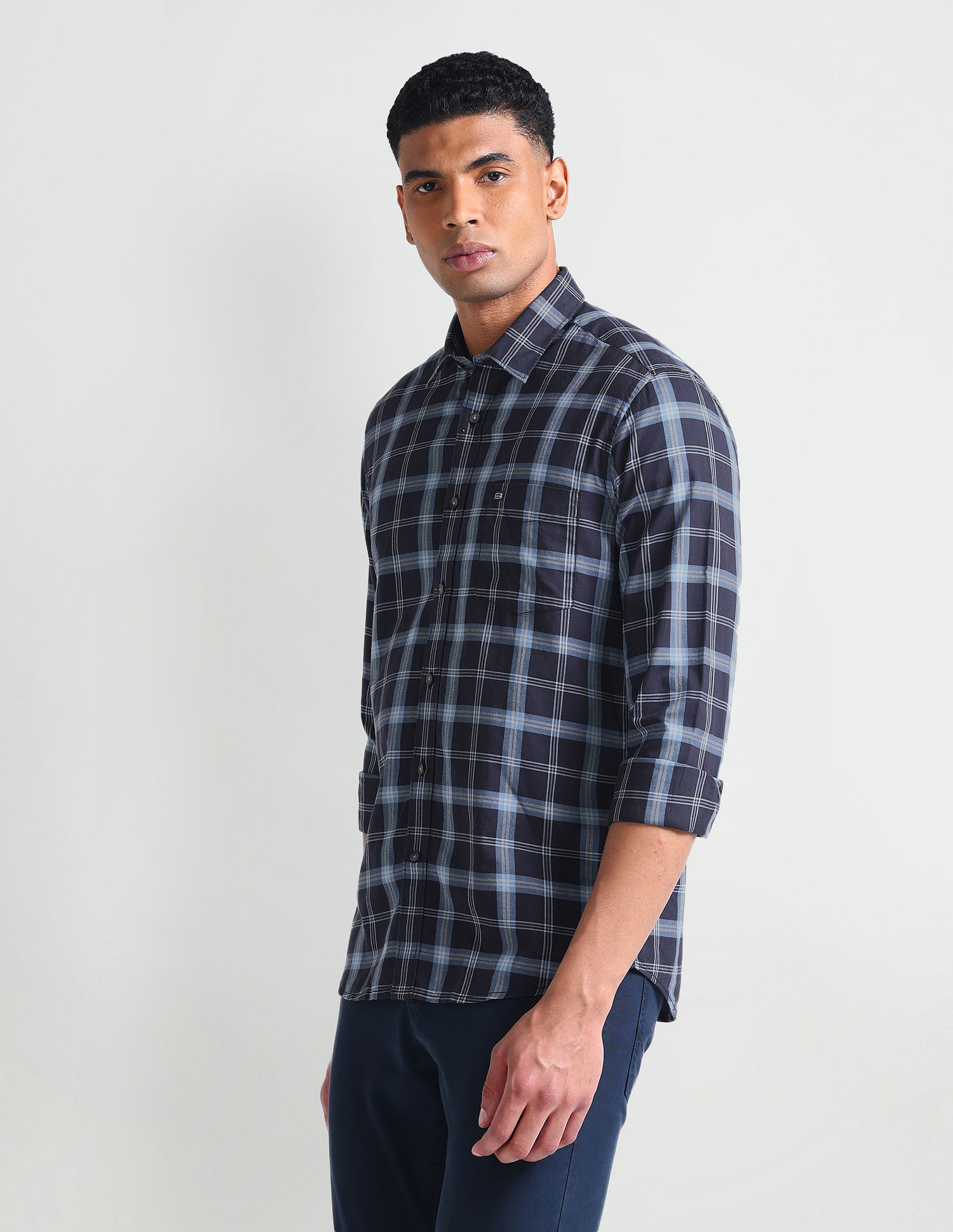Arrow Sport Tartan Check Long Sleeve Shirt