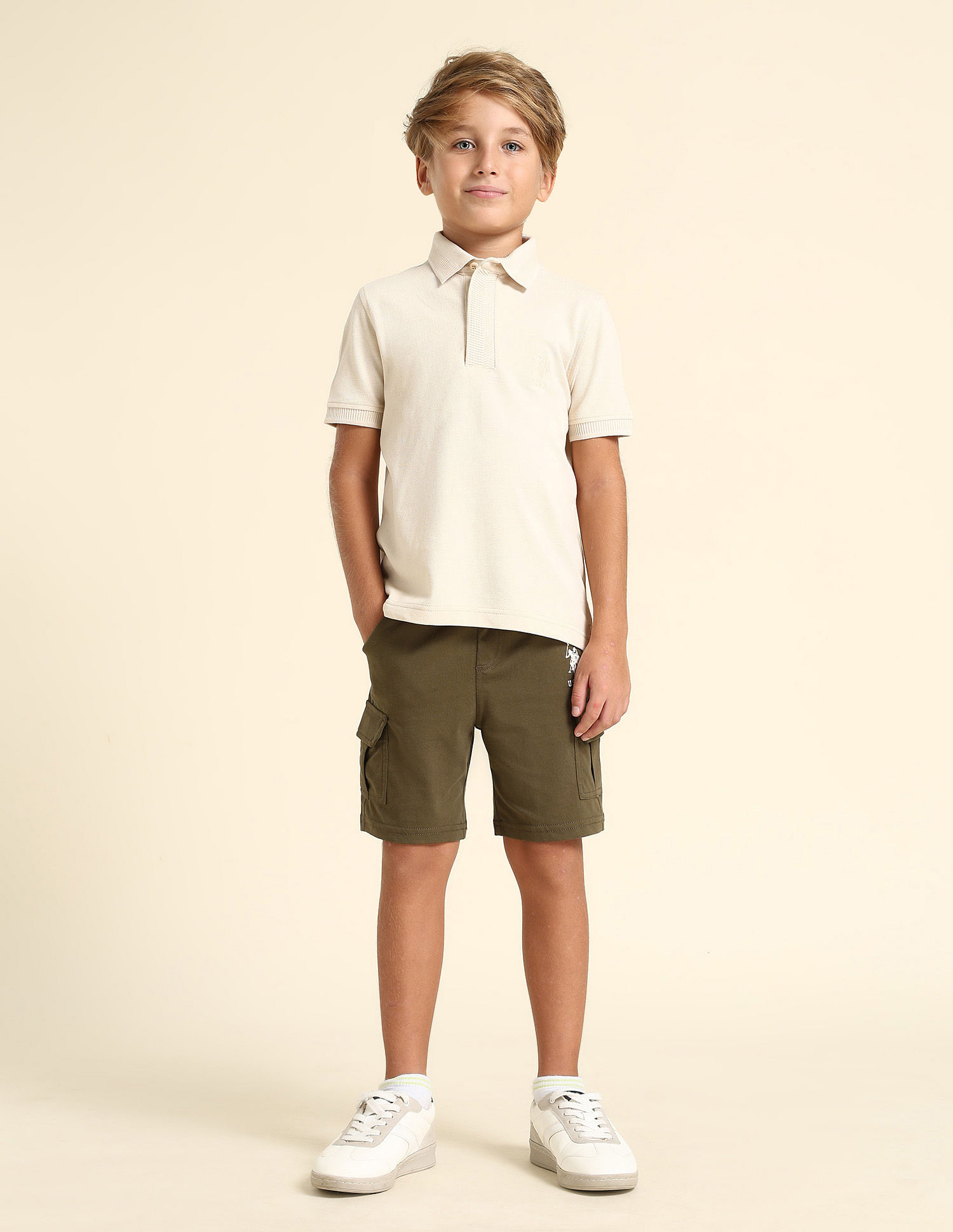 U.S. Polo Assn. Kids Boys Regular Fit Solid Polo Shirt