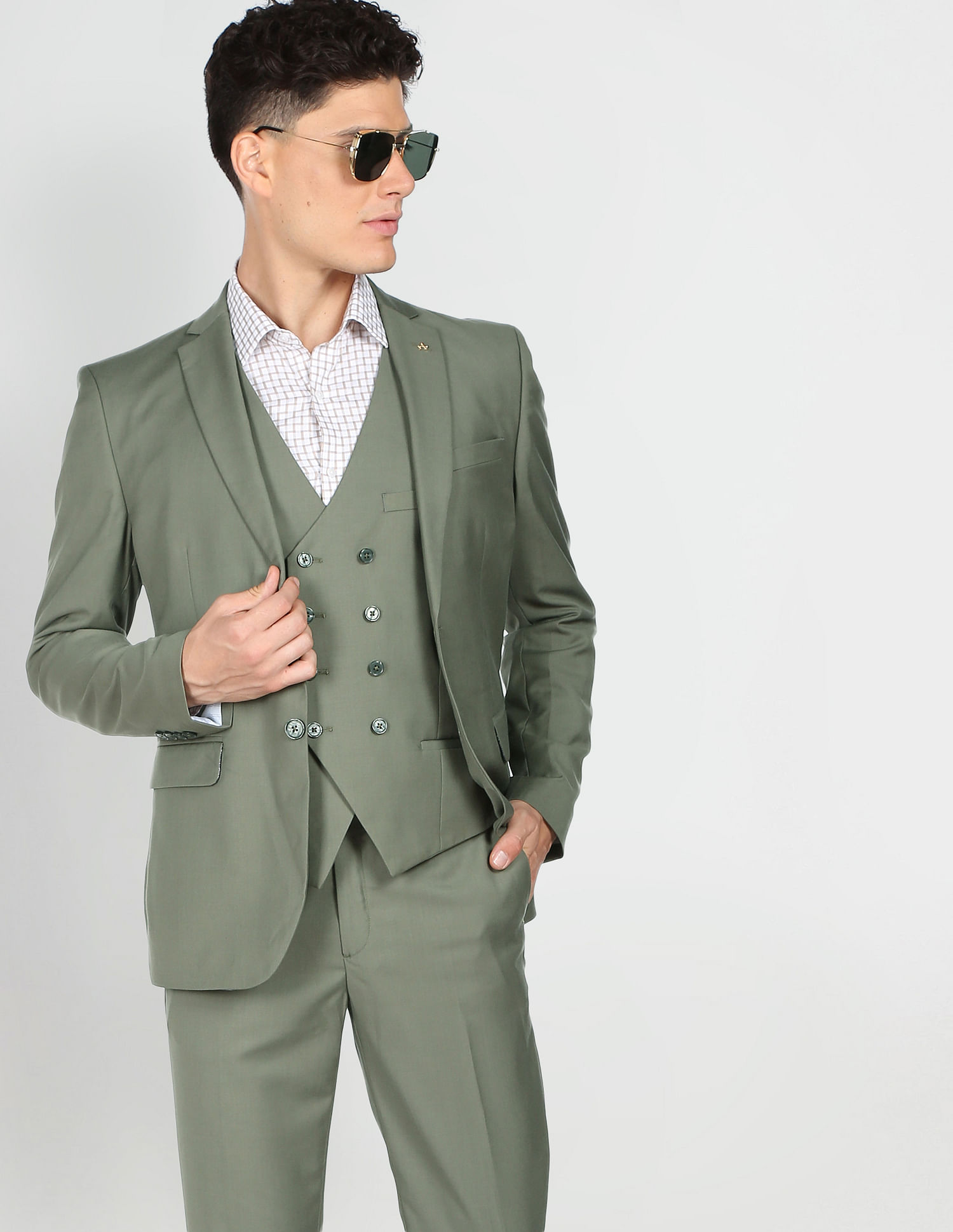 Navy Pinstripe tweed suit 3 Piece Suit | BDtailormade