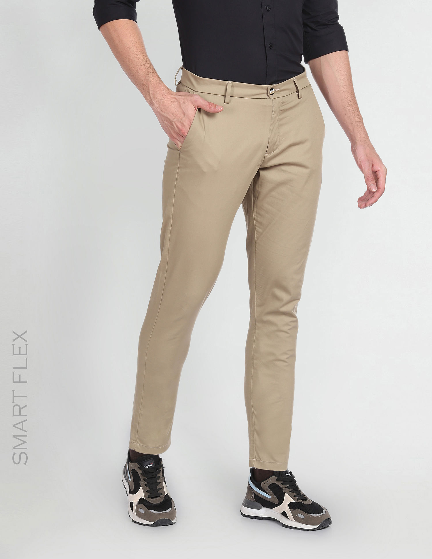 ARROW Auto Flex Regular Fit Men Khaki Trousers - Buy ARROW Auto Flex  Regular Fit Men Khaki Trousers Online at Best Prices in India | Flipkart.com