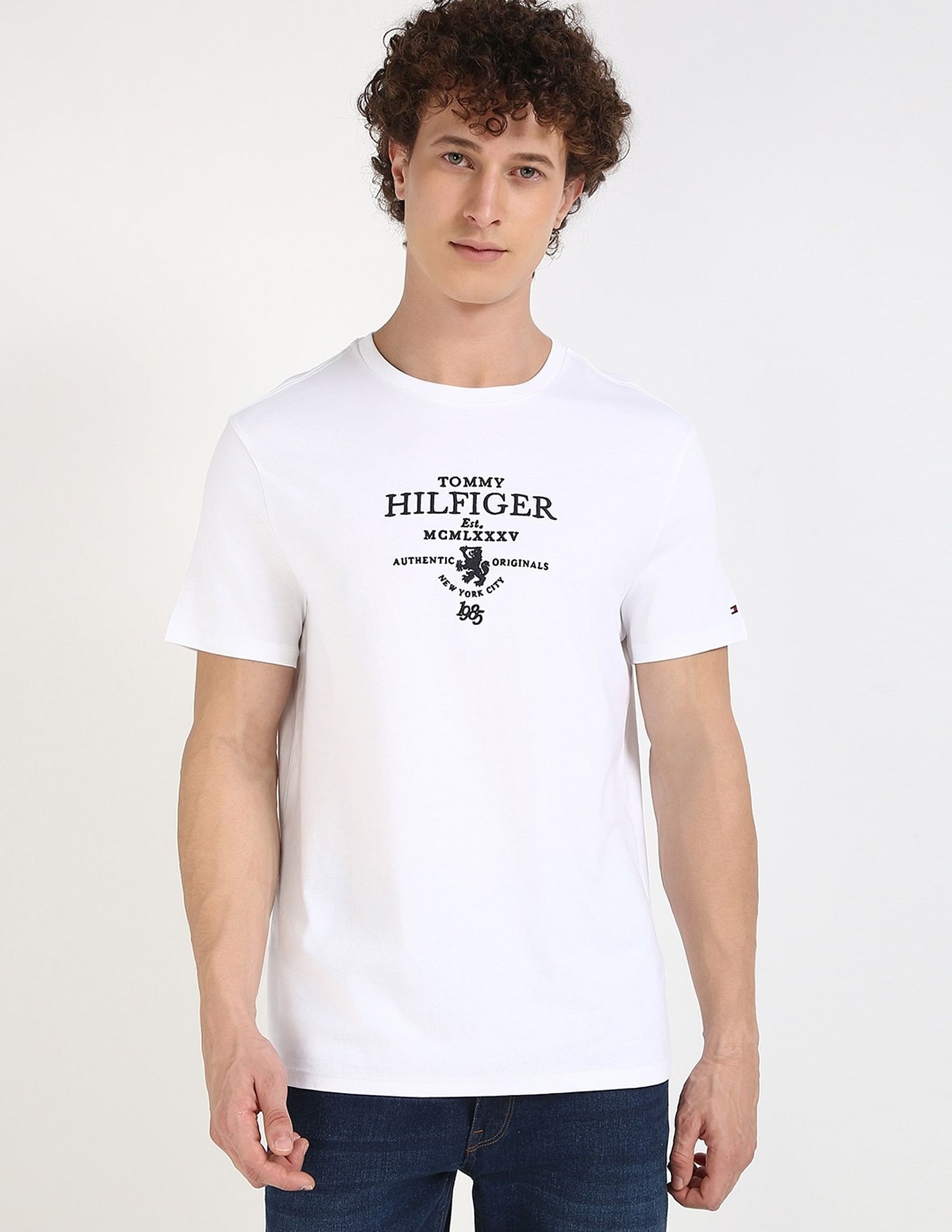 Tommy Hilfiger Embroidered Logo Regular-Fit Cotton T-Shirt