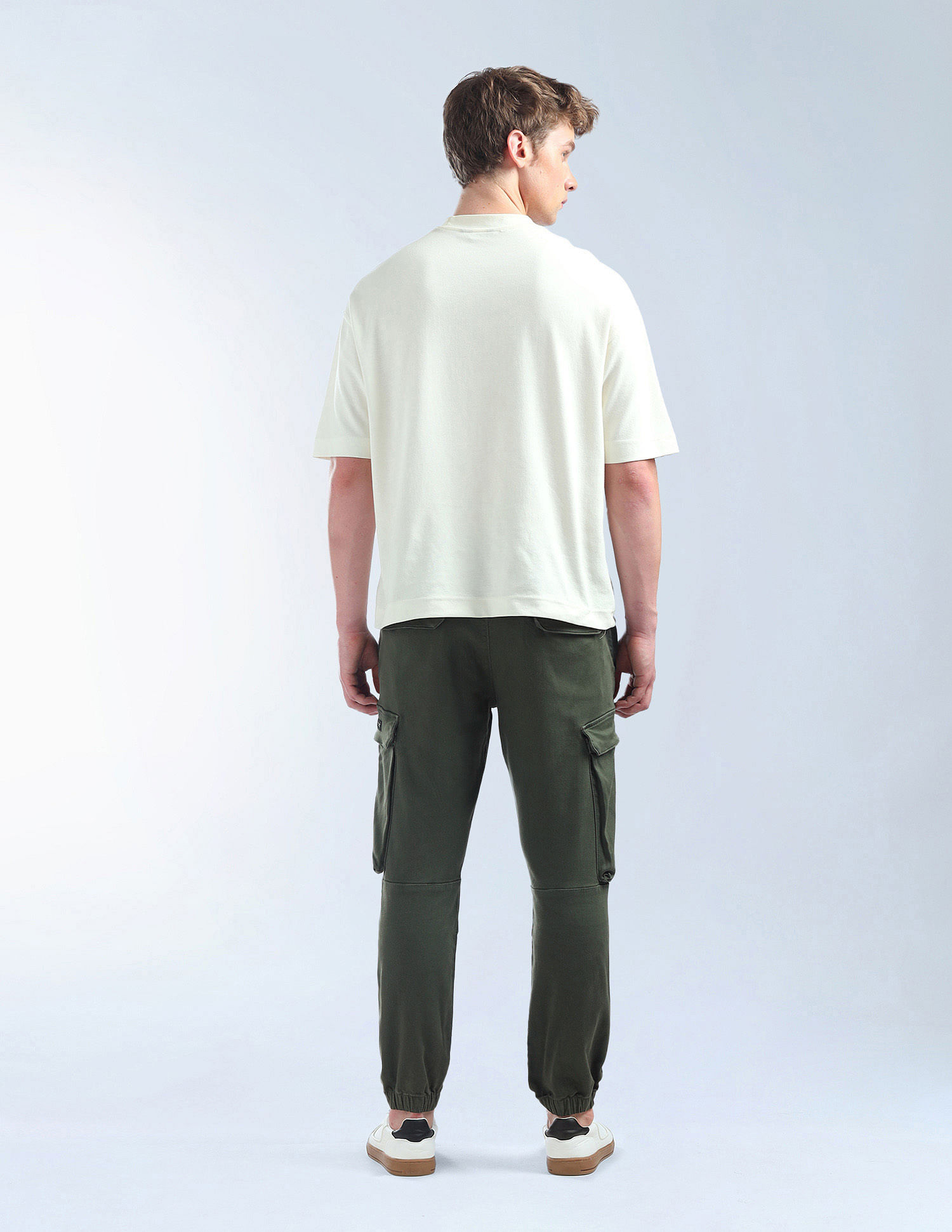 Flying Machine Solid Relaxed Fit Knitted Joggers
