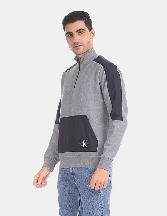 Buy Calvin Klein Men Grey High Neck 