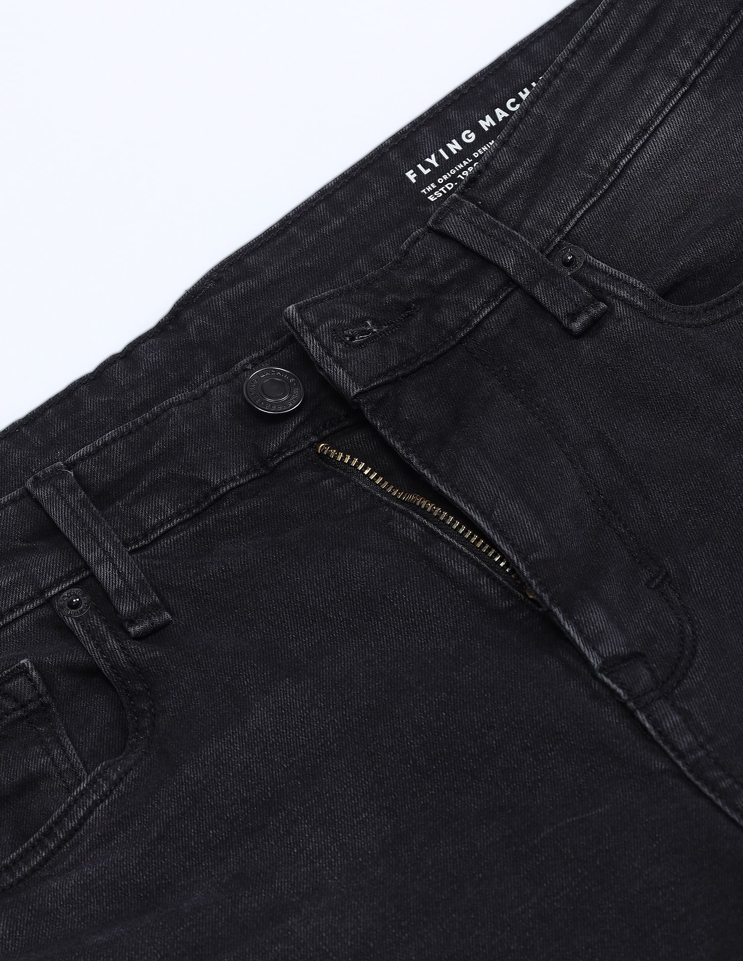 Flying Machine Slash Slim Tapered Fit Jeans
