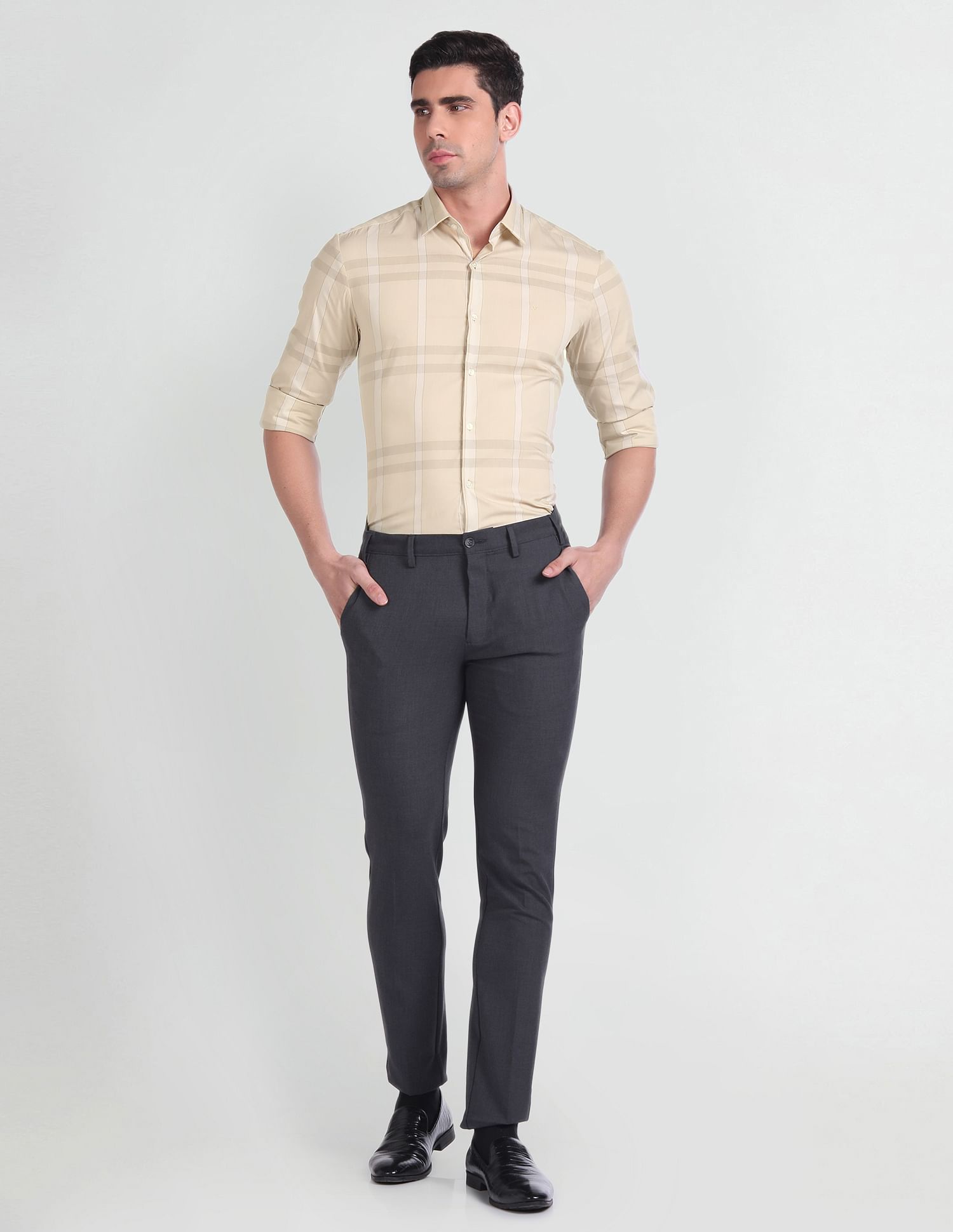 Arrow Tartan Check Manhattan Slim Fit Shirt