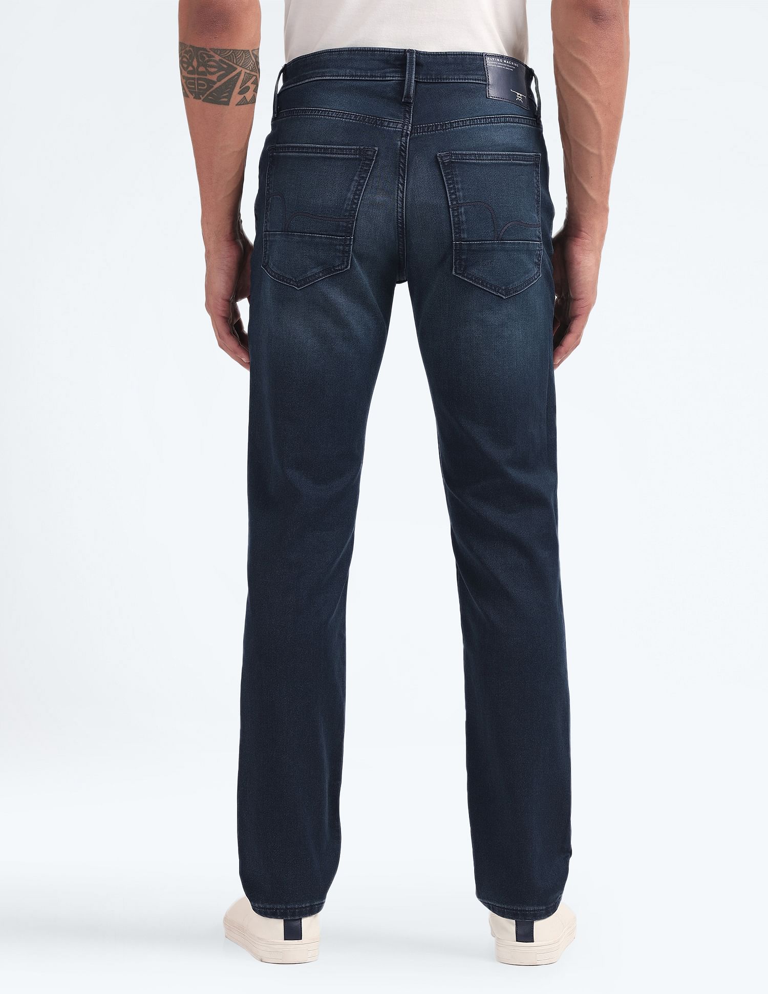 Flying Machine Freddie Slim Straight Fit Rinsed Jeans