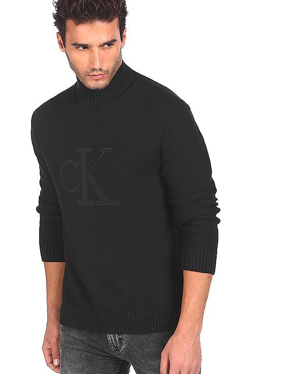 Black calvin klein jumper mens online