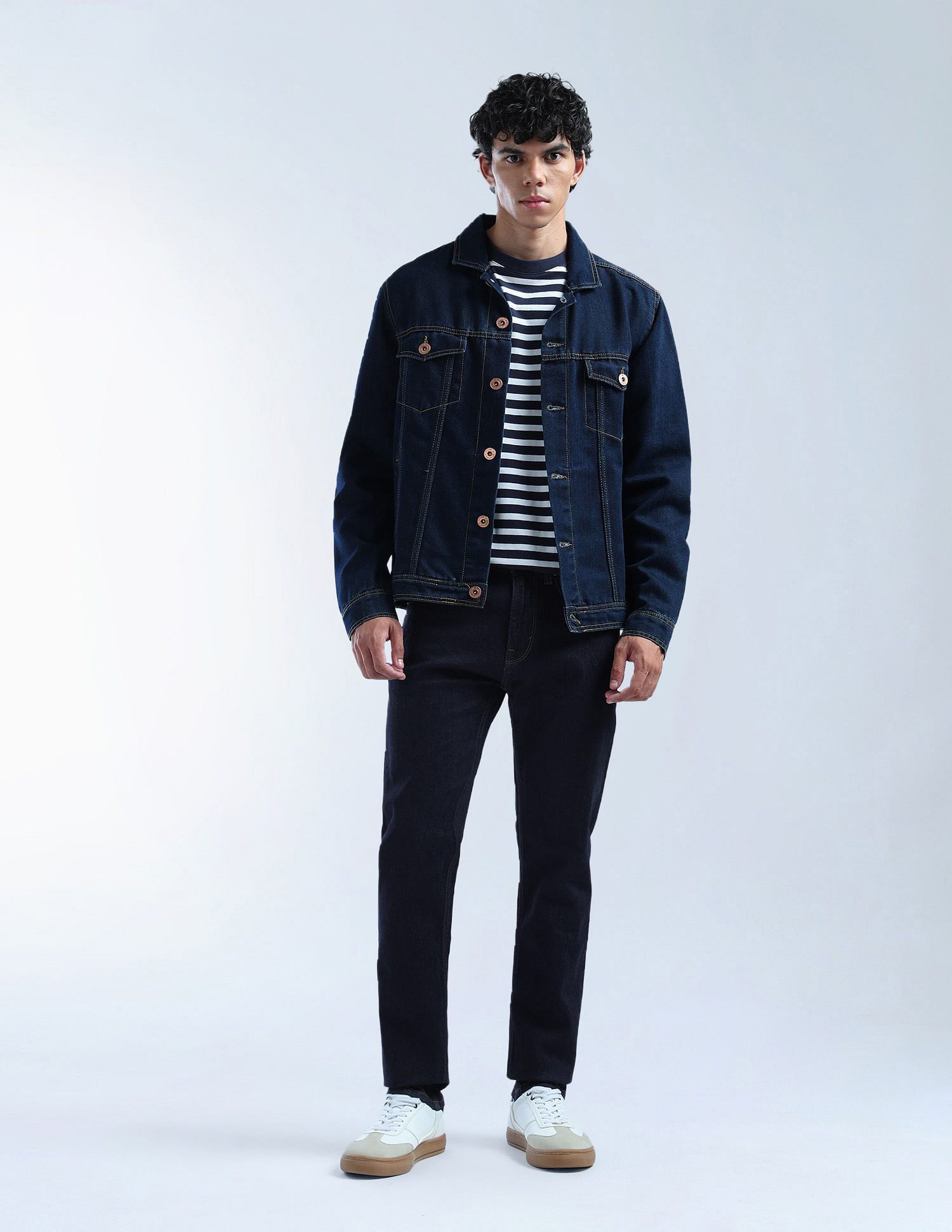 Flying Machine Slash Slim Tapered Fit Mid Rise Jeans
