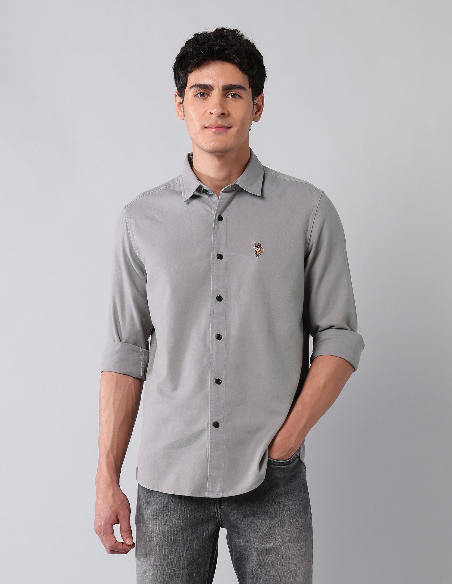 U.S. Polo Assn. Denim Co. Pure Cotton Regular Fit Twill Shirt