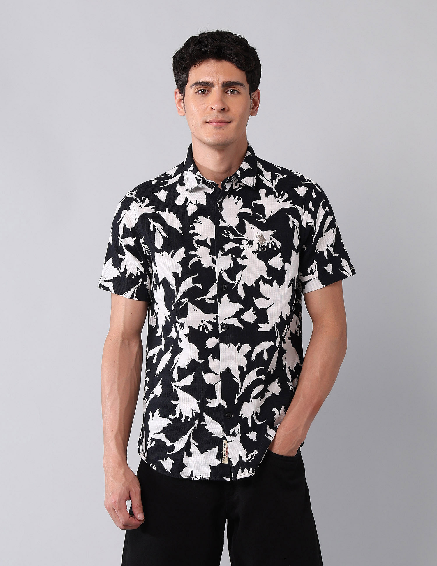 U.S. Polo Assn. Denim Co. Floral Printed Pure Cotton Shirt