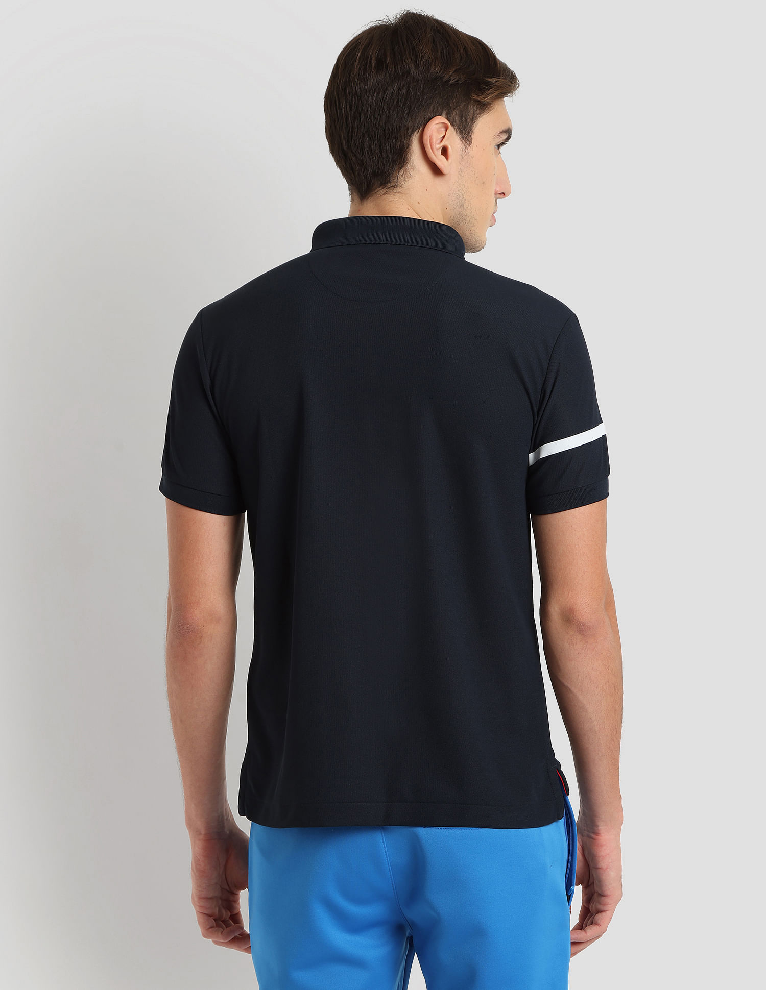 U.S. Polo Assn. Polyester Zipper Sport Polo Shirt