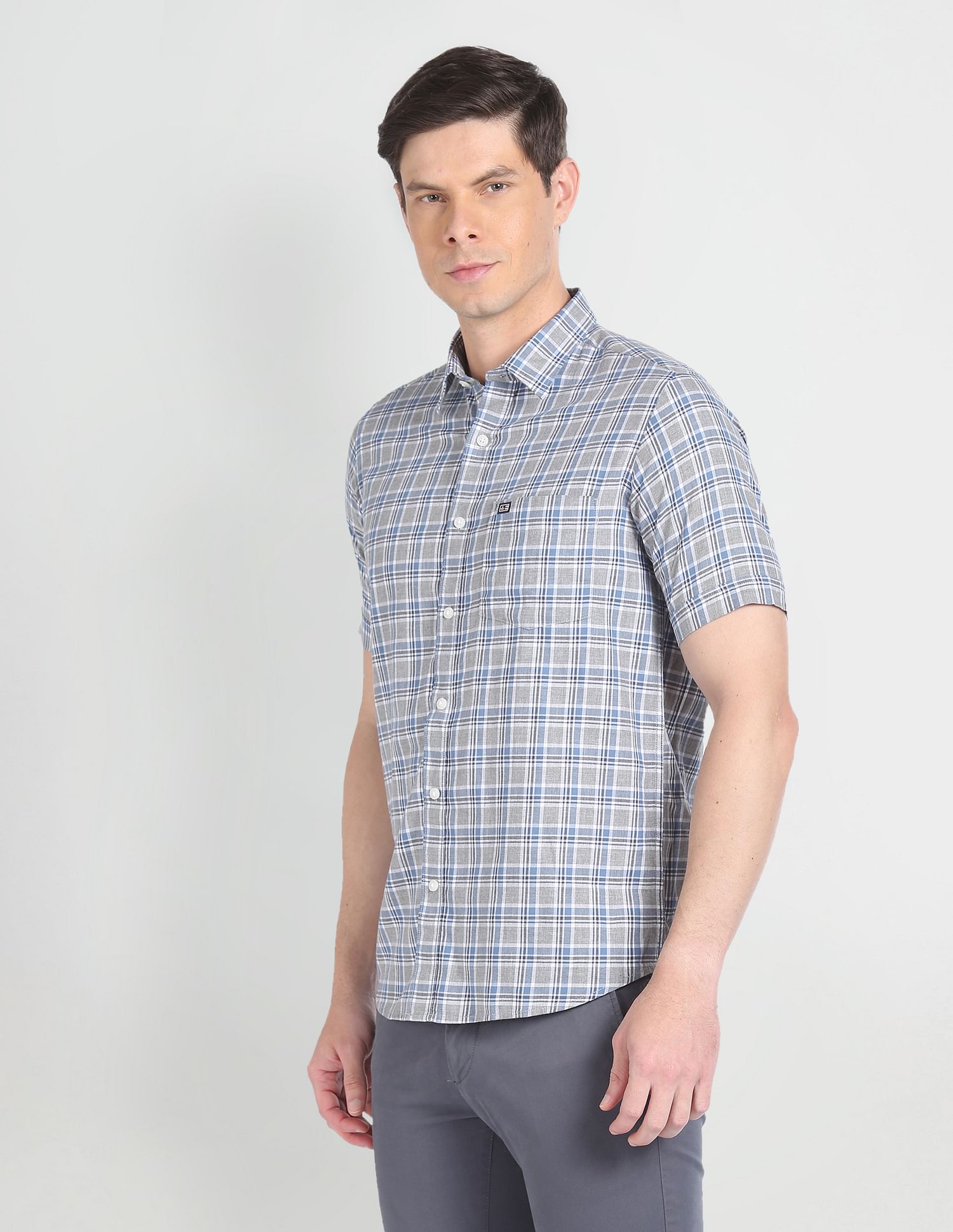 Arrow Sports Tartan Check Twill Shirt
