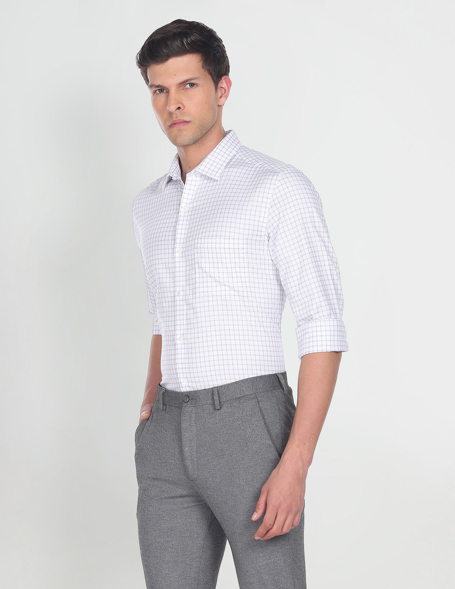 Arrow Outline Check Formal Shirt