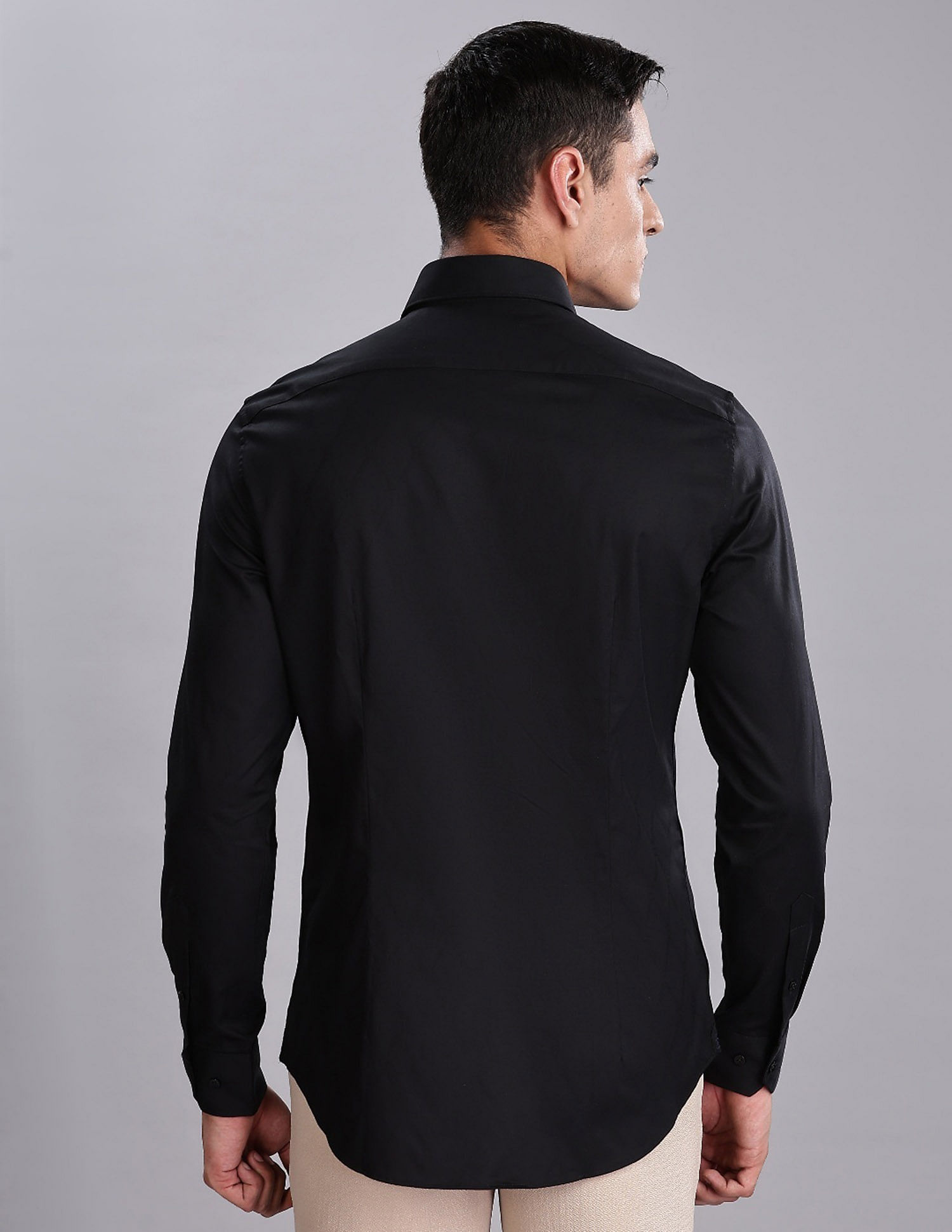 Tommy Hilfiger Self-Design Regular Fit Plain Woven Shirt