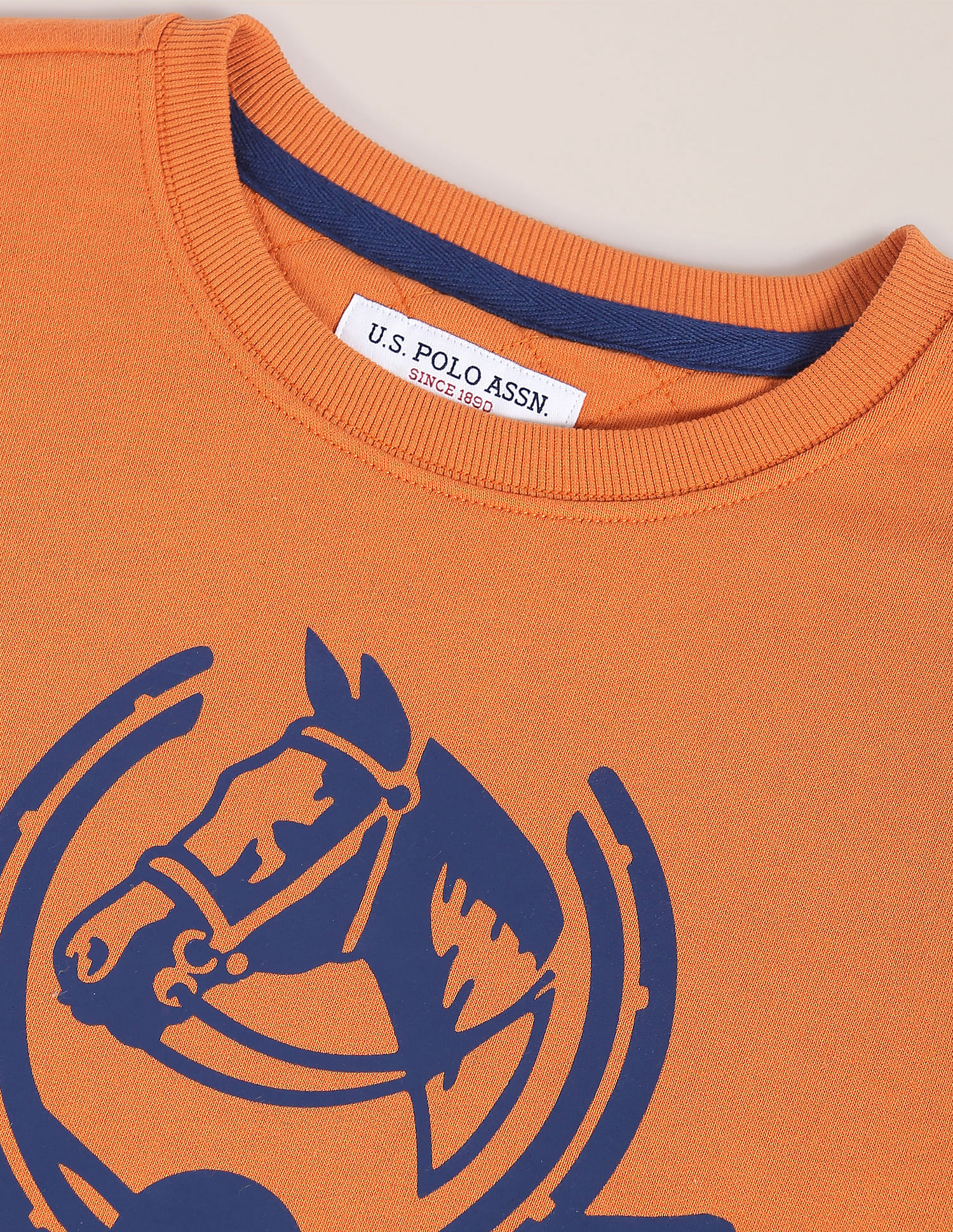 U.S. Polo Assn. Crew Neck Brand Print Sweatshirt