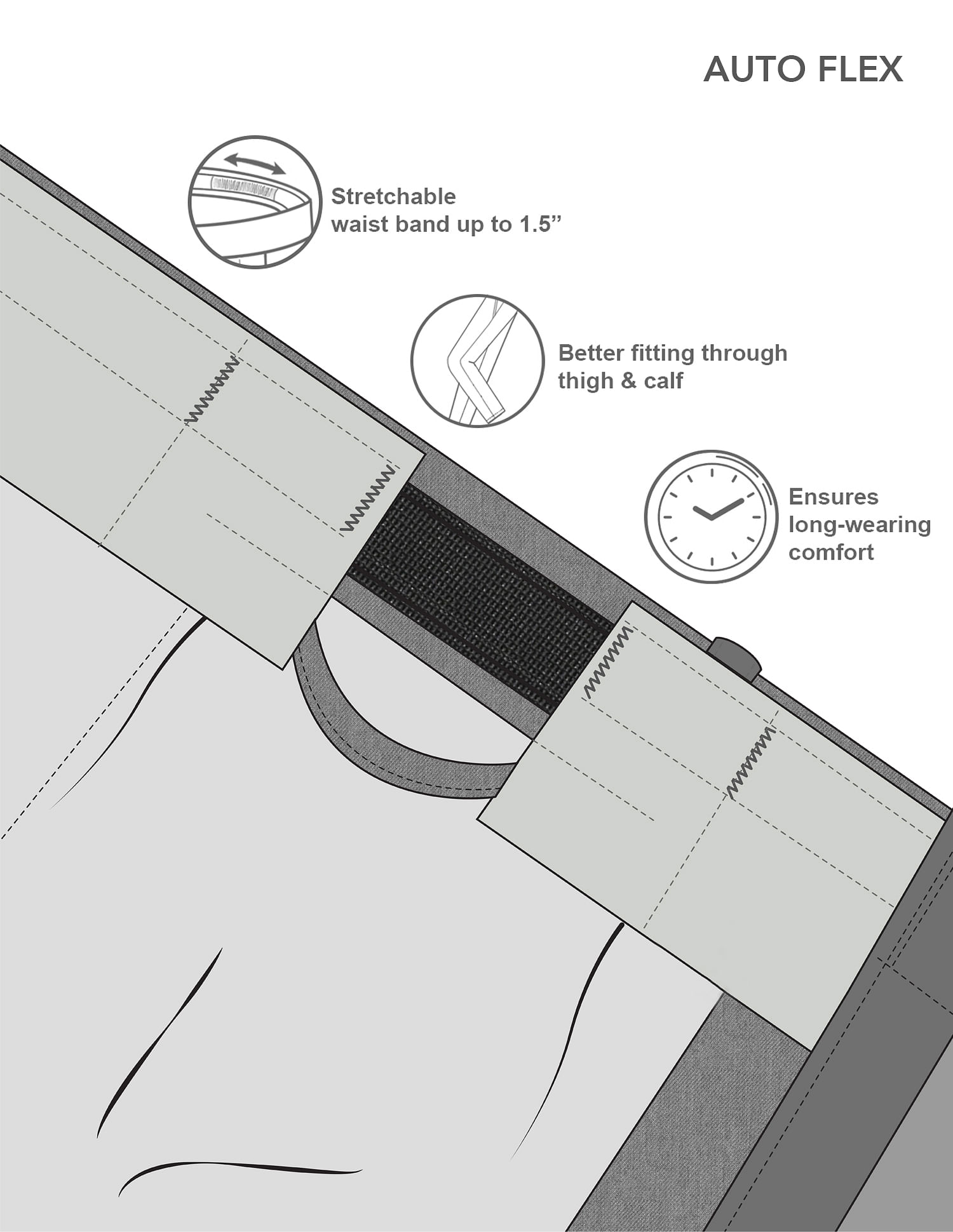 Arrow Sports Slim Autoflex Trousers
