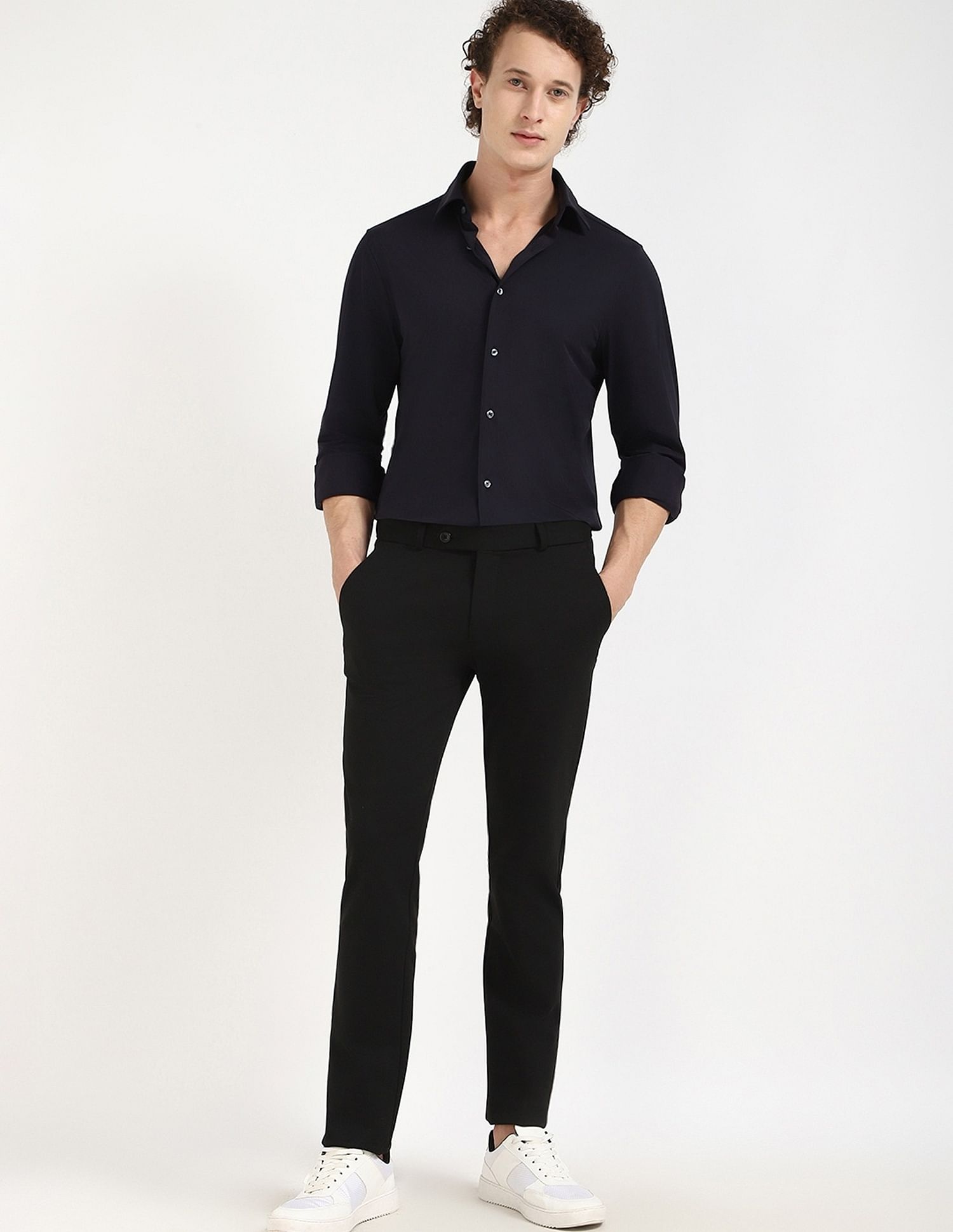 Tommy Hilfiger Solid Slim-Fit Polyamide Shirt