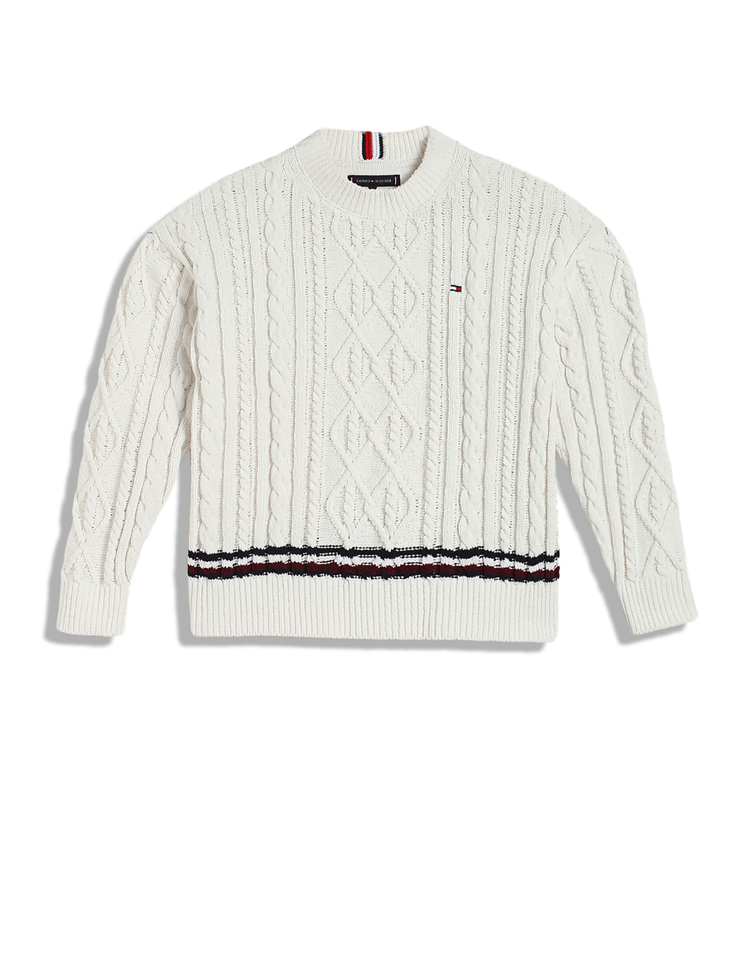 Tommy Hilfiger Kids Boys Cable Knit Regular Fit Sweatshirt