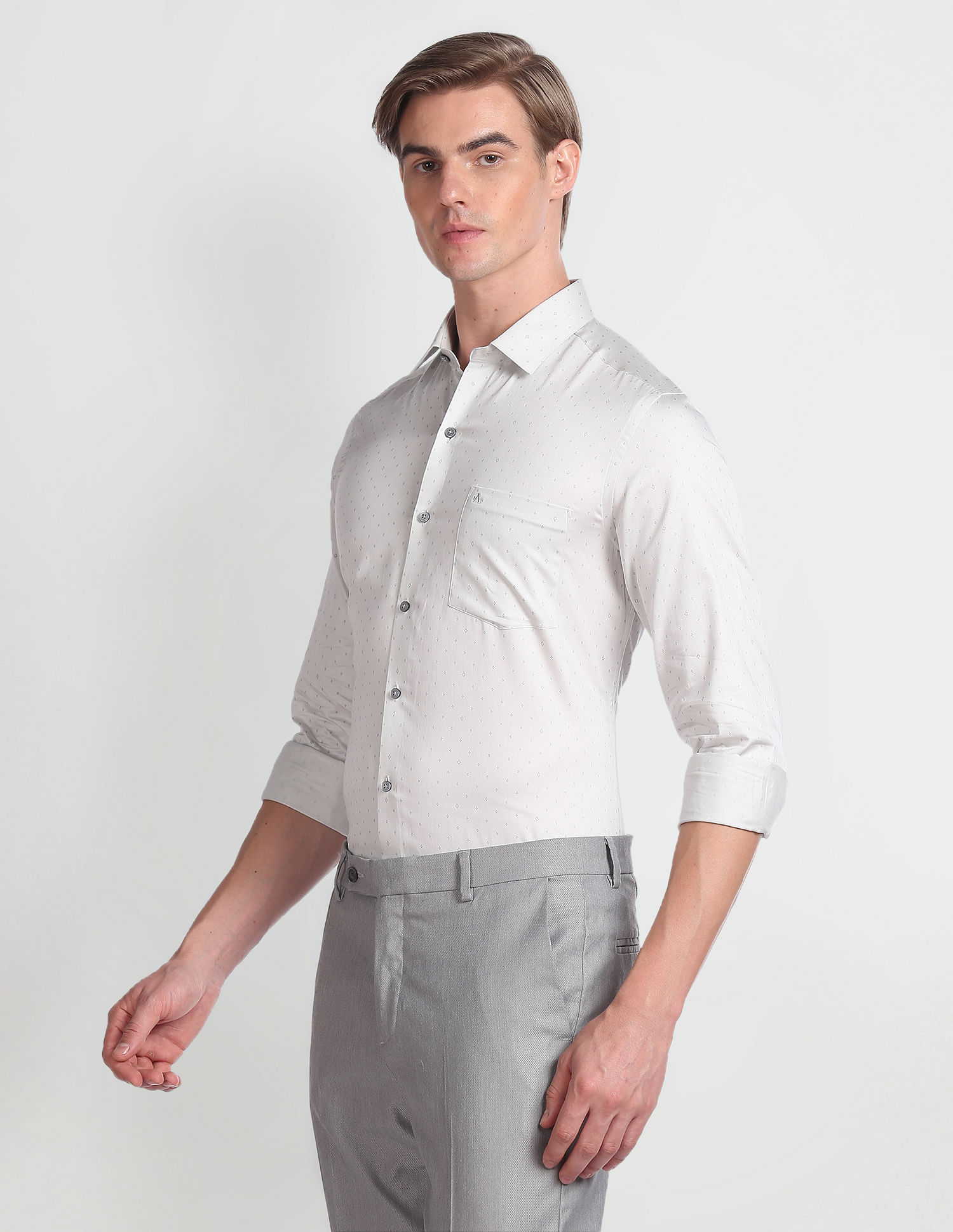 Arrow Manhattan Slim Fit Twill Formal Shirt
