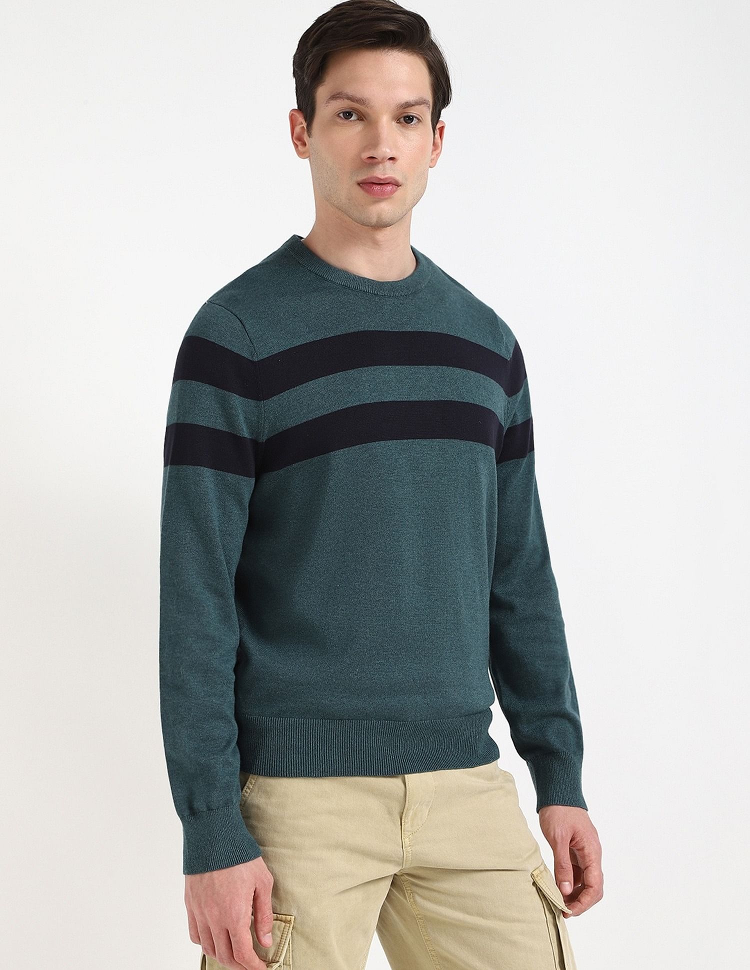 Tommy Hilfiger Striped Regular-Fit Cotton Sweater