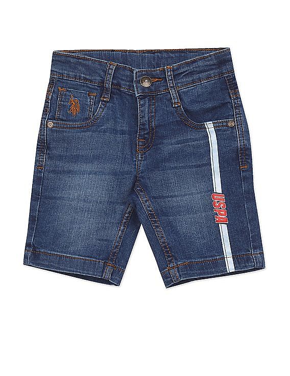 Buy our Casual Wear Denim Solid Shorts online from Global Desi SC- SS