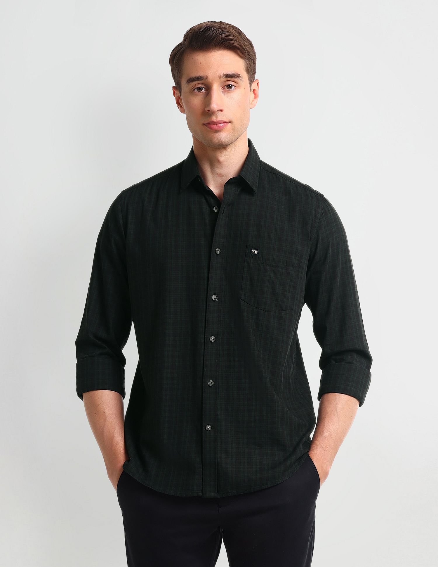 Arrow Sport Manhattan Slim Fit Cotton Shirt