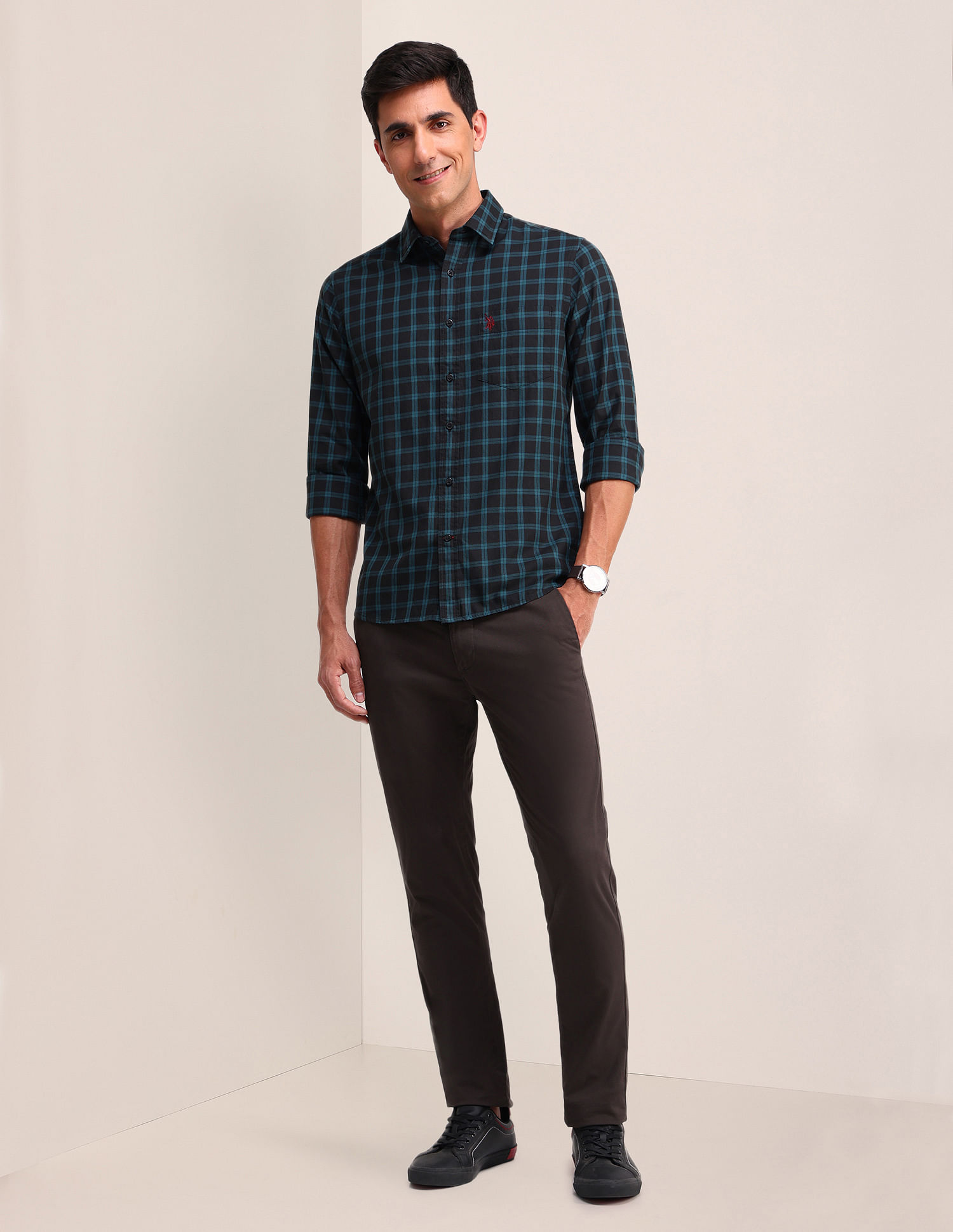 U.S. Polo Assn. Dupplin Checked Twill Shirt