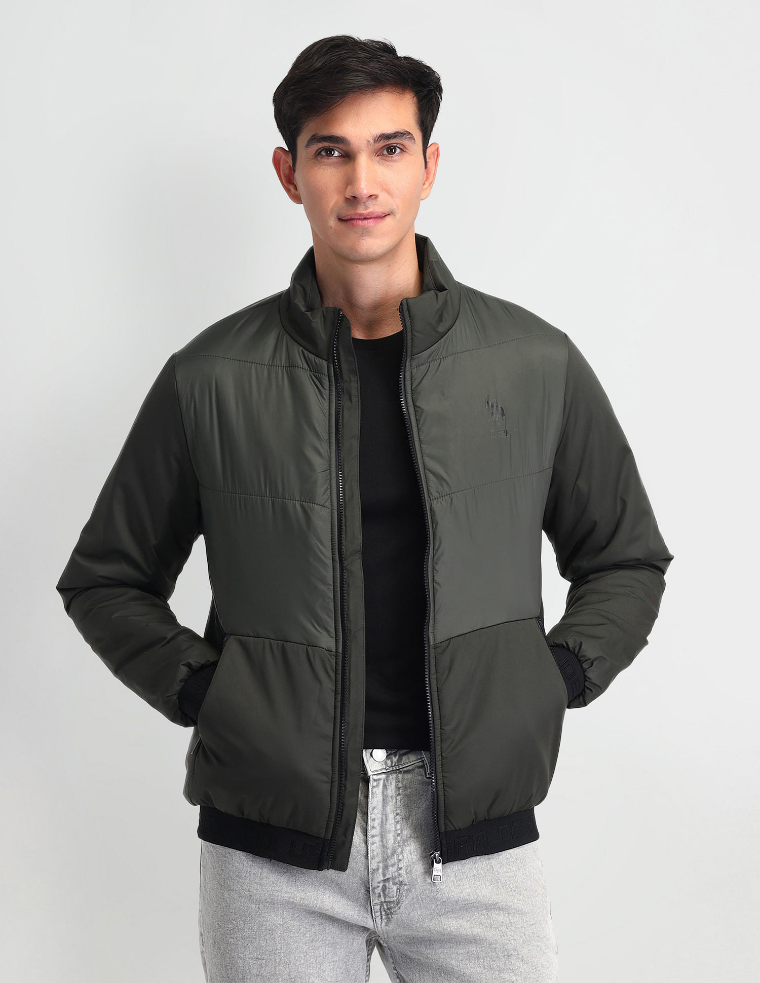 U.S. Polo Assn. Denim Co. Regular Fit Solid Padded Jacket