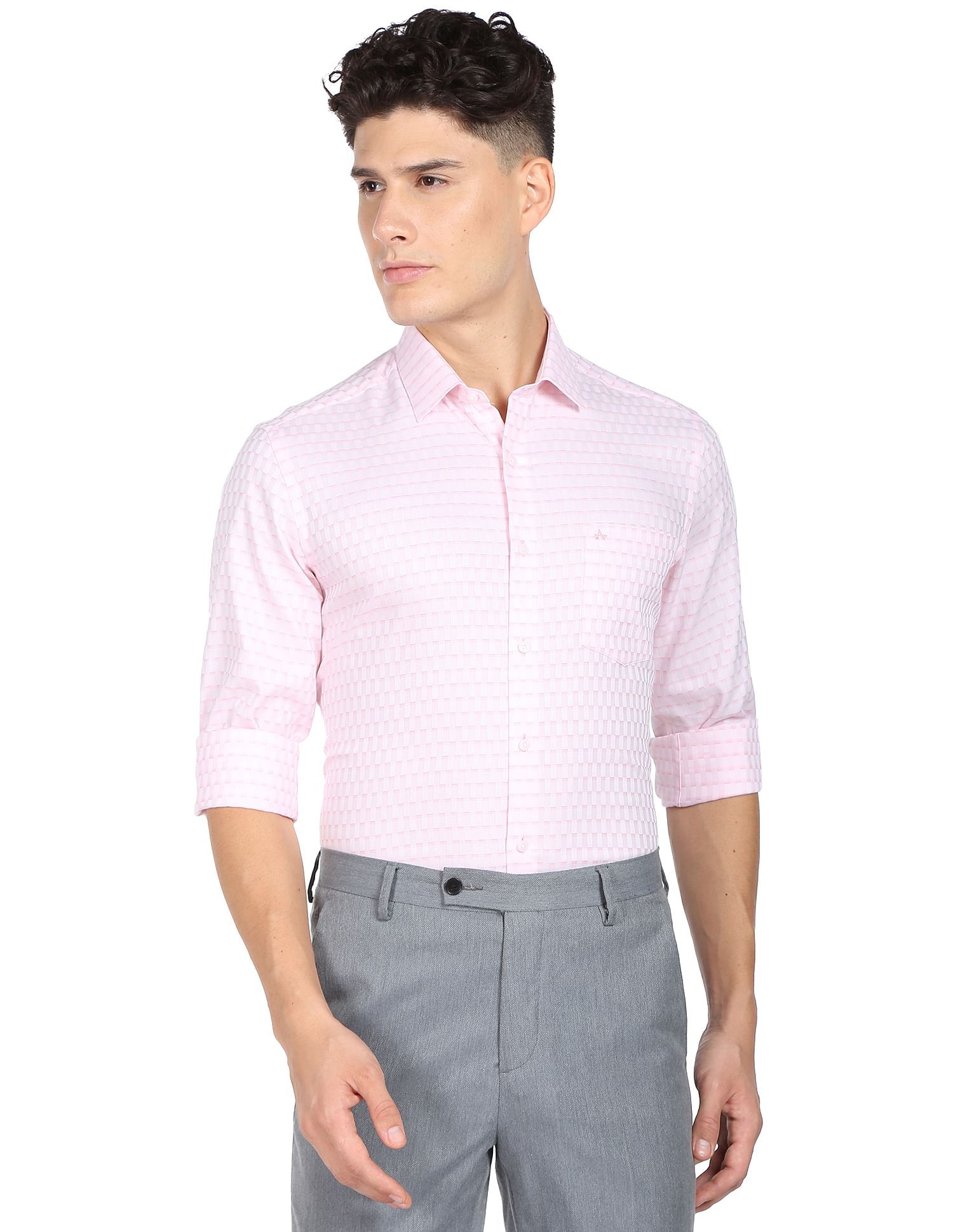 Arrow Patterned Dobby Shirt