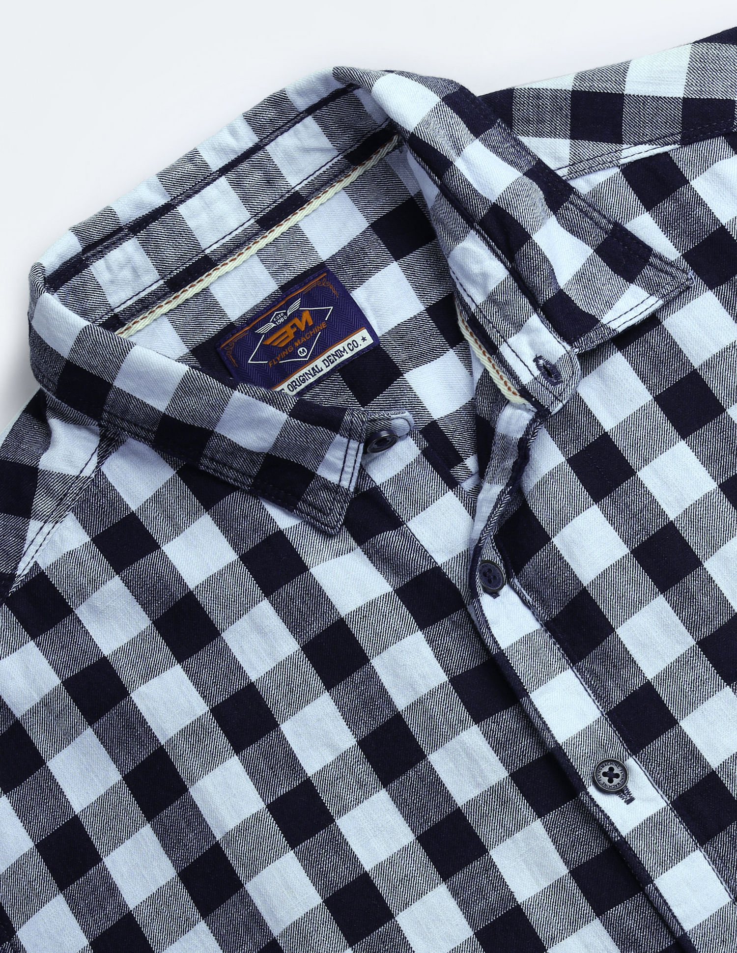 Flying Machine Shepherd Check Cotton Shirt