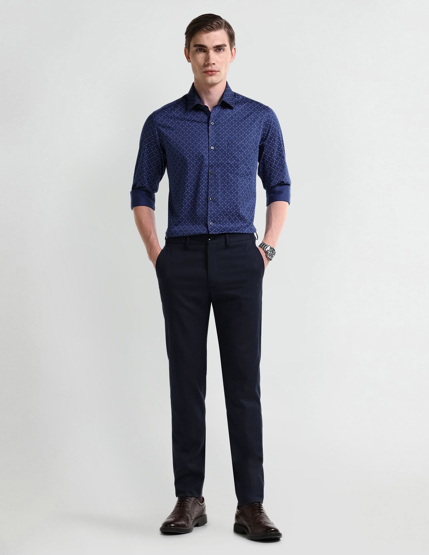 Arrow Brooklyn Fit Satin Weave Shirt