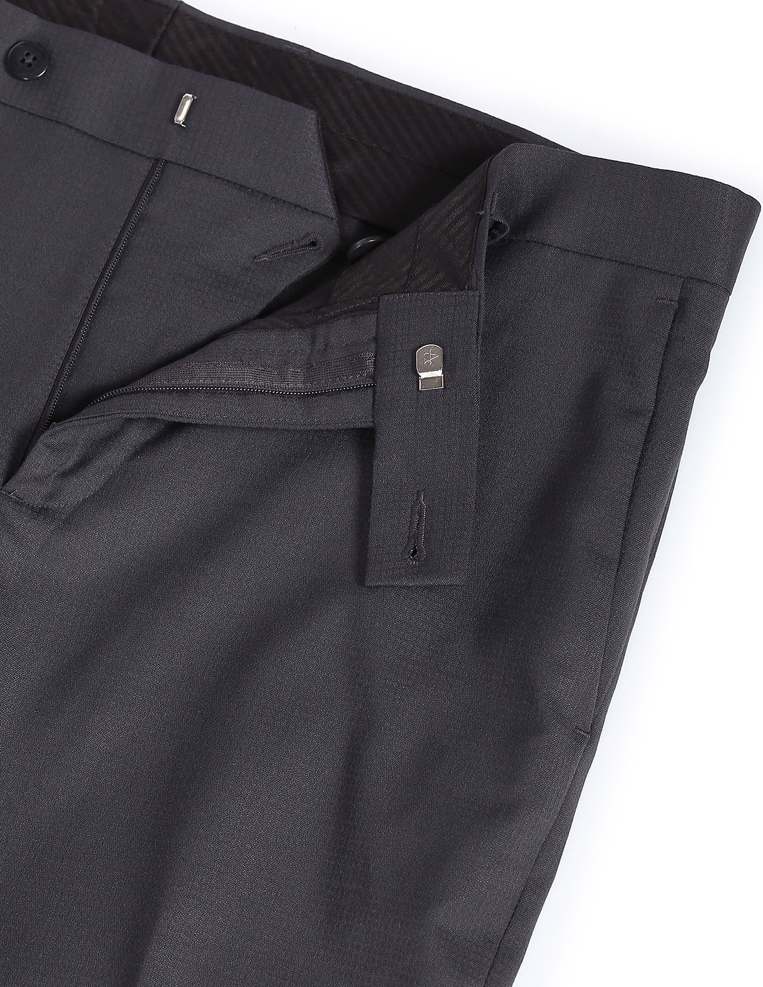 Charcoal Wool Single Pleated Gerry Trousers  Turnbull  Asser