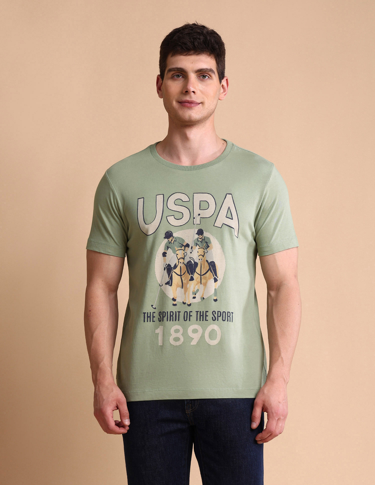 U.S. Polo Assn. Denim Co. Graphic Printed Muscle Fit T-Shirt