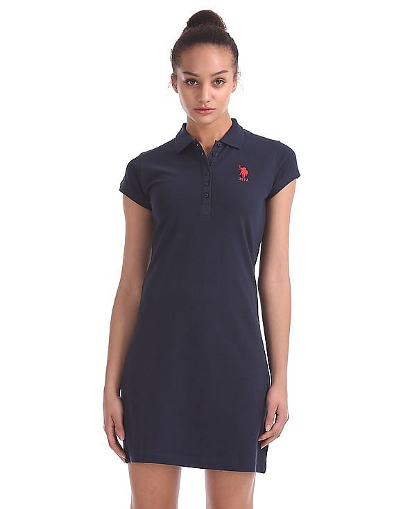 Buy U.S. Polo Assn. Women Pure Cotton Midi Shirt Dress - NNNOW.com