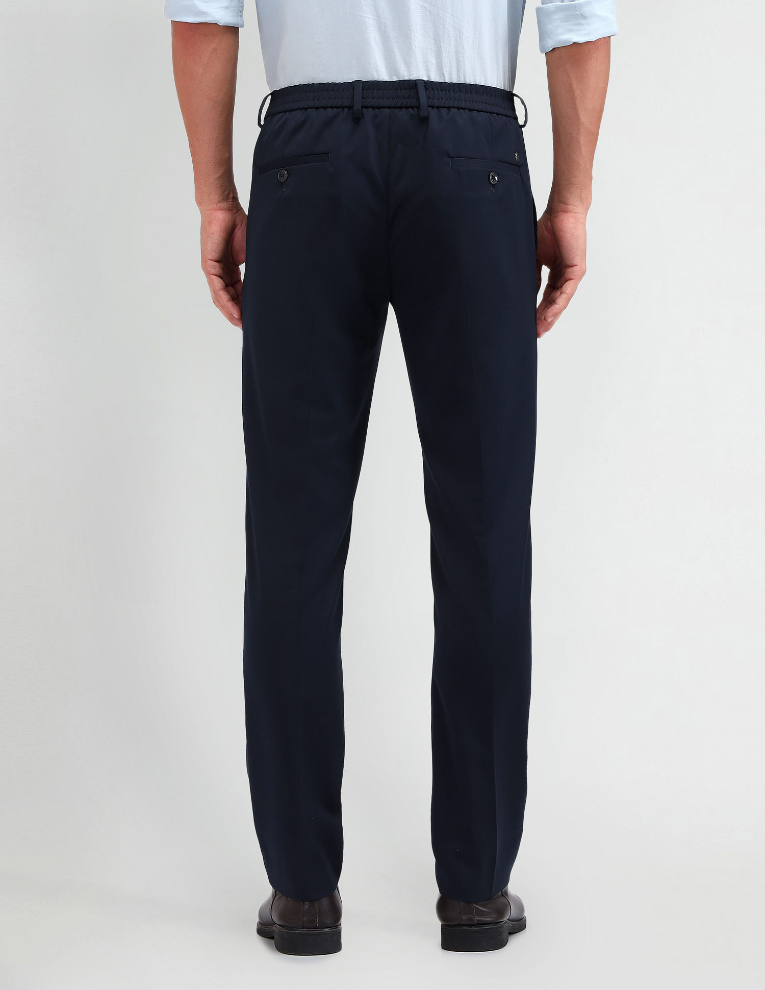 Arrow Newyork Slim Fit Solid Trousers