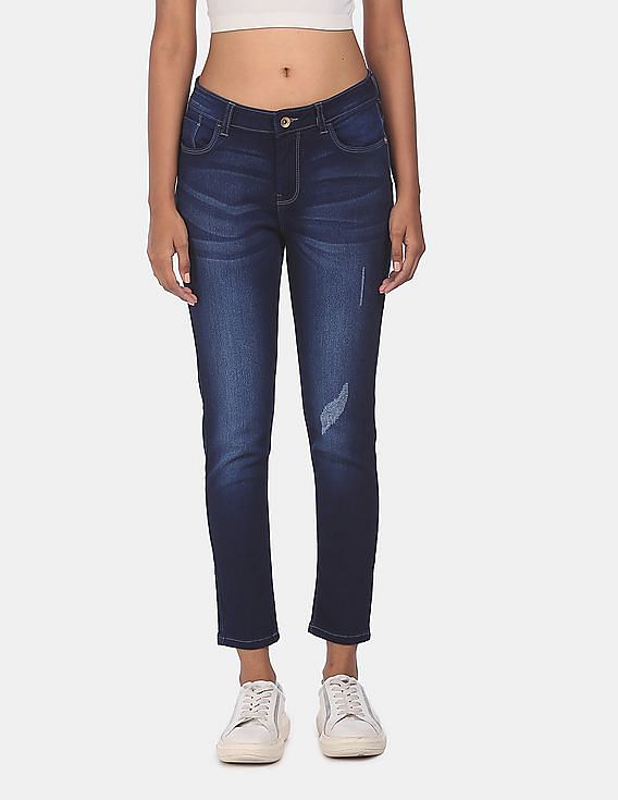 Flying Machine Women Veronica Skinny Fit Distressed Jeans