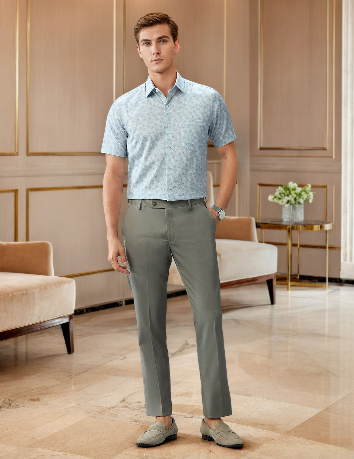 Arrow Regular Fit Twill Printed Shirt