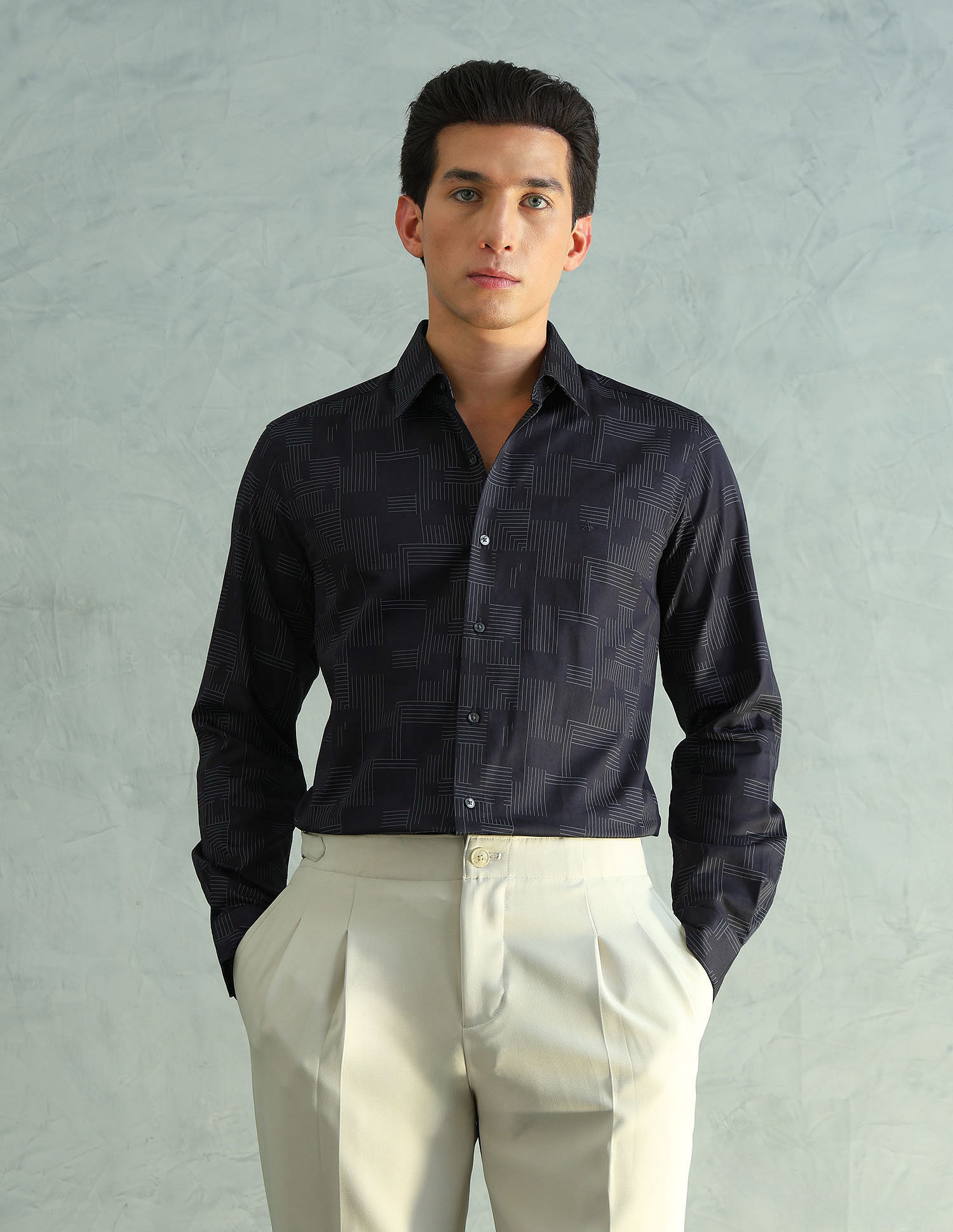 Arrow Newyork Slim Fit Smart Printed Shirt