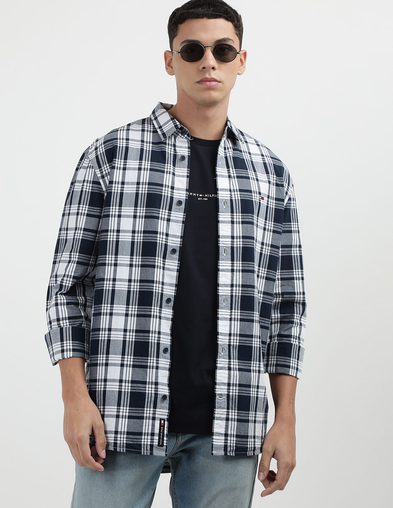 Tommy Hilfiger Regular Poplin Plaid Checks Shirt
