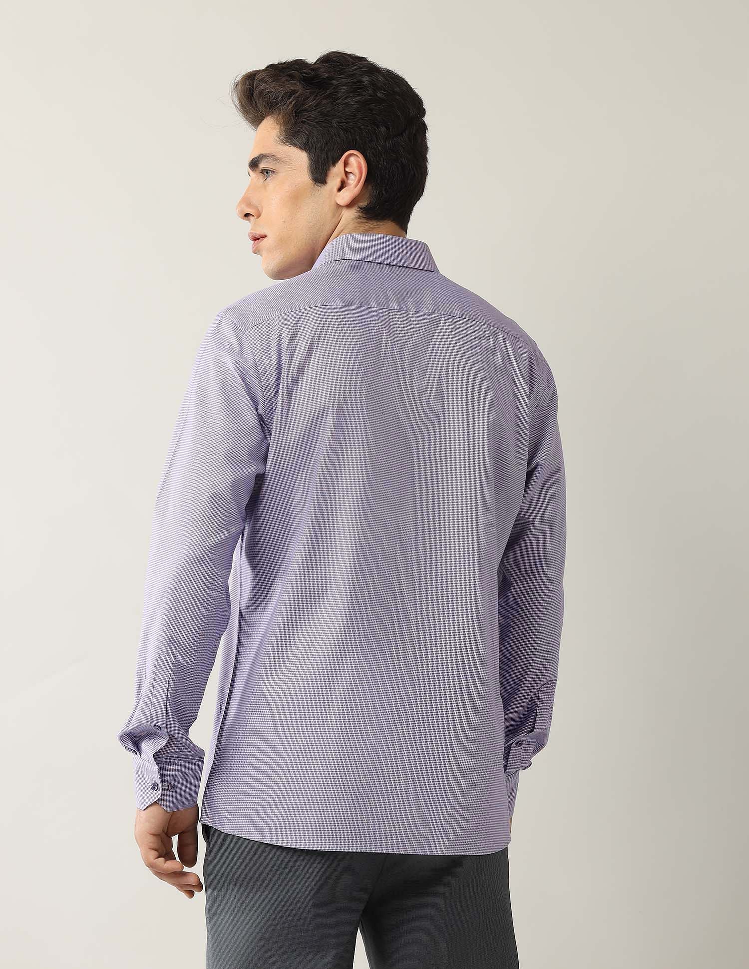 Arrow Textured Manhattan Slim Fit Shirt