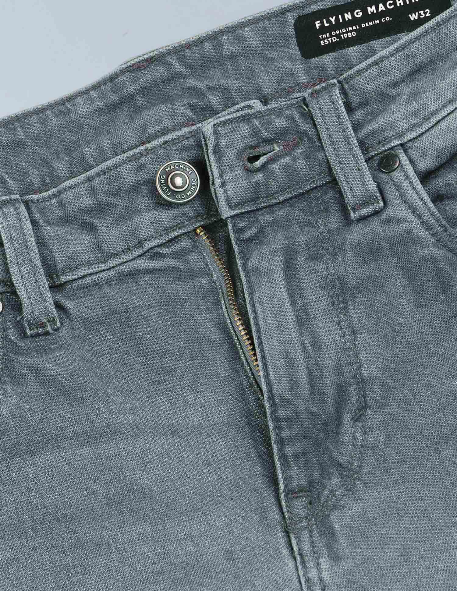 Flying Machine Freddie Slim Straight Fit Whiskered Jeans