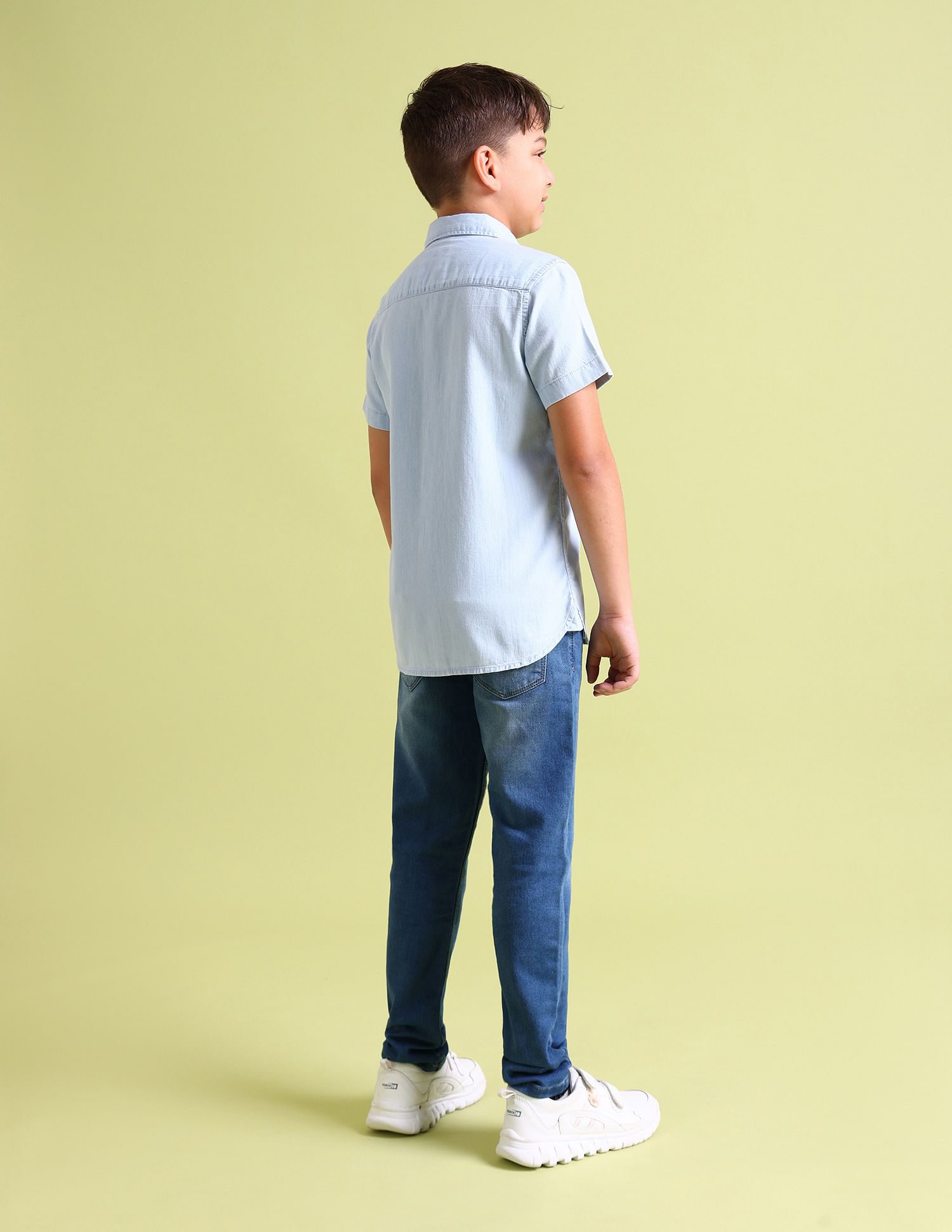 U.S. Polo Assn. Kids Boys Short Sleeve Chambray Shirt