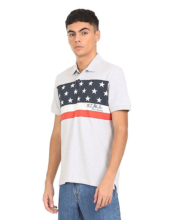 U.S. Polo Assn. Denim Co. Cotton Graphic Print Polo Shirt