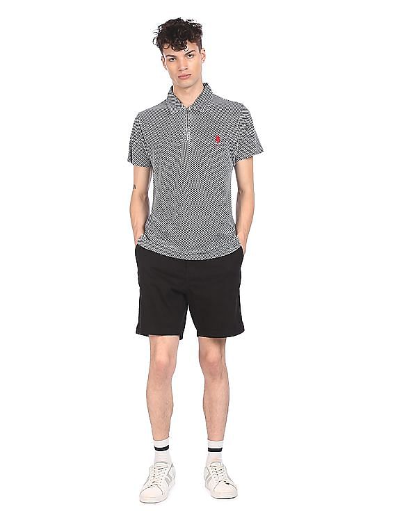 U.S. Polo Assn. Zipper Placket Check Polo Shirt