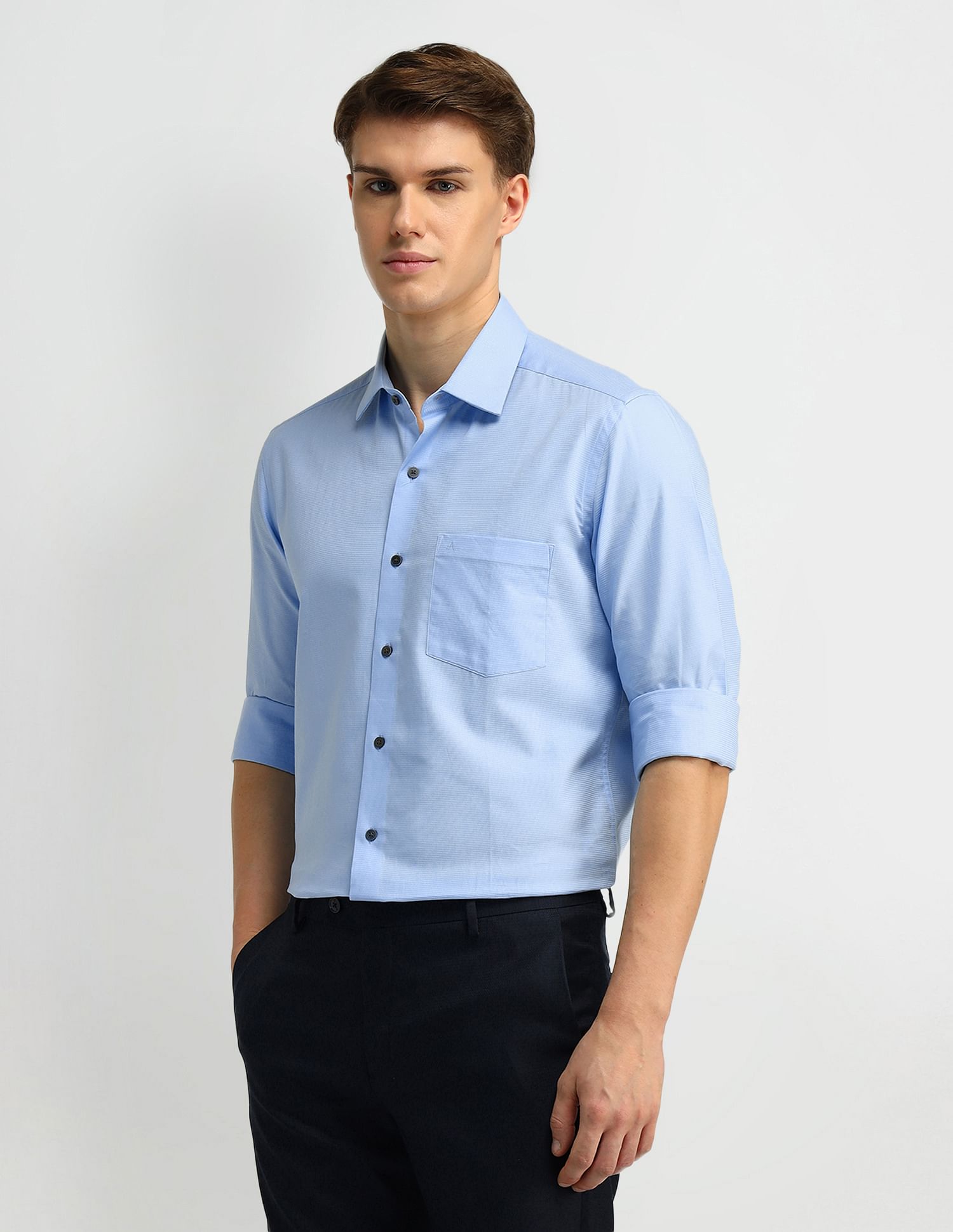 Arrow Horizontal Stripe Slim Fit Shirt